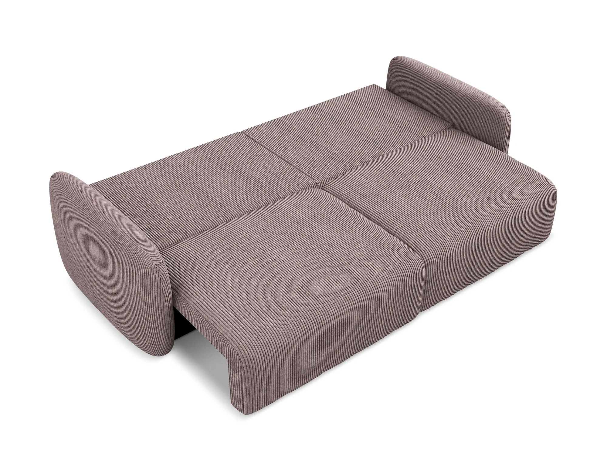 Sofa 3-osobowa z funkcją spania KALENA zgaszony różowy sztruks - Image 5