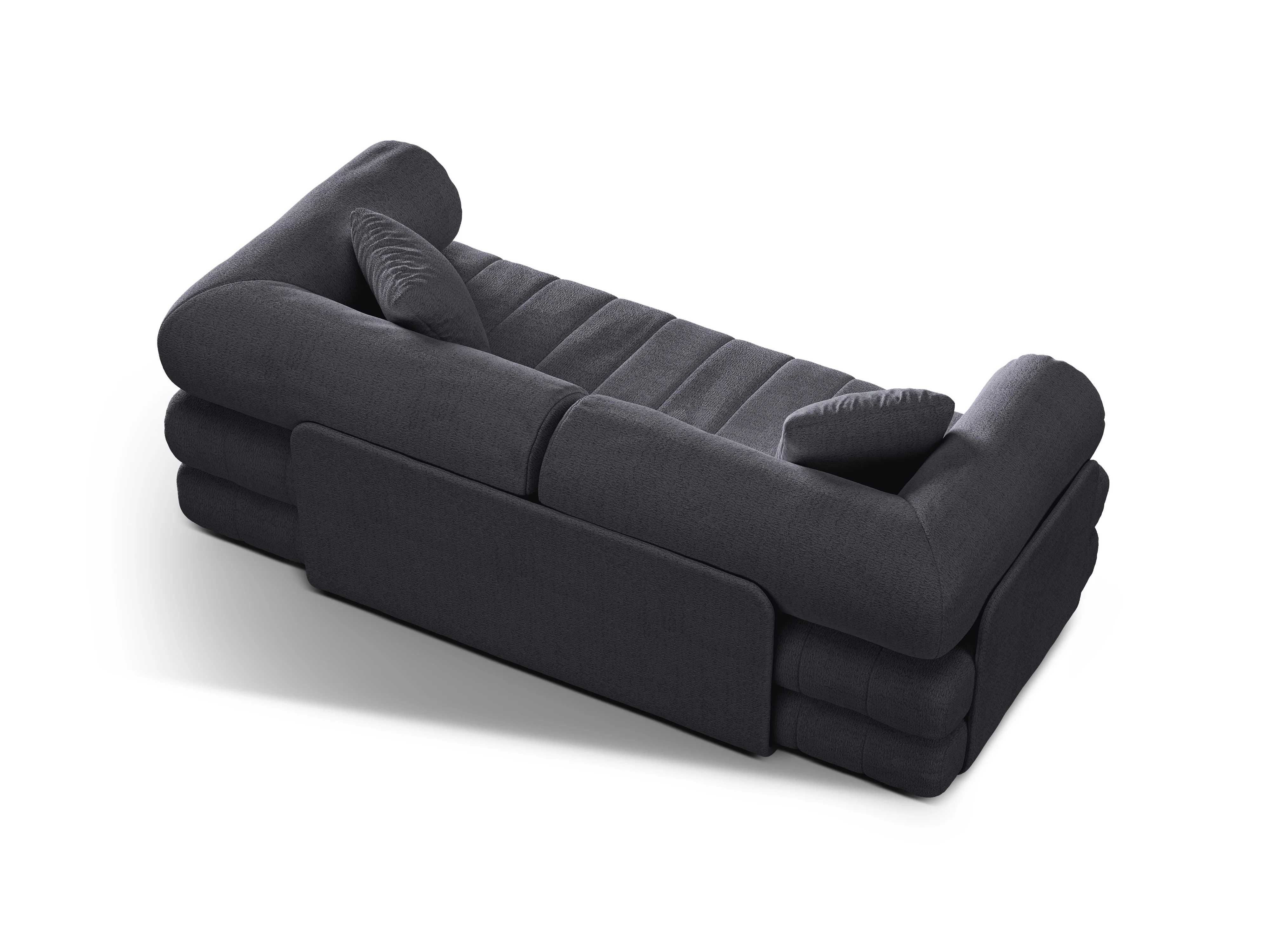 Sofa 3-osobowa z funkcją spania KEMI szary bouclé - Image 3