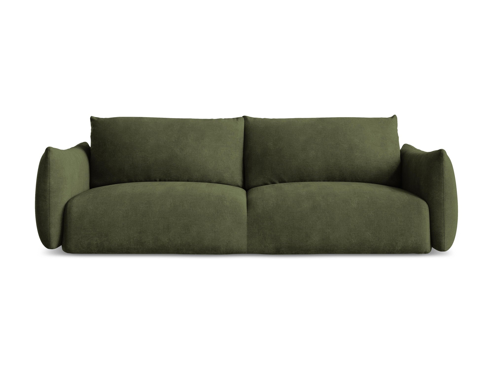 Sofa 3-osobowa z funkcją spania LEILA oliwkowy szenil - Image 3