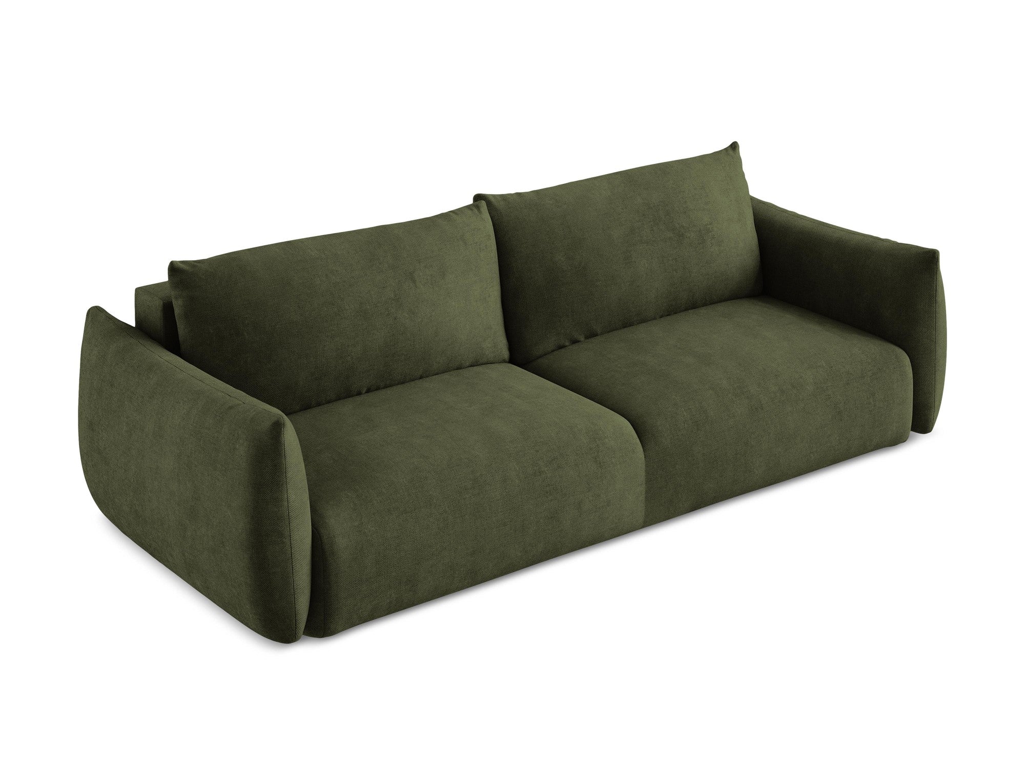 Sofa 3-osobowa z funkcją spania LEILA oliwkowy szenil - Image 4