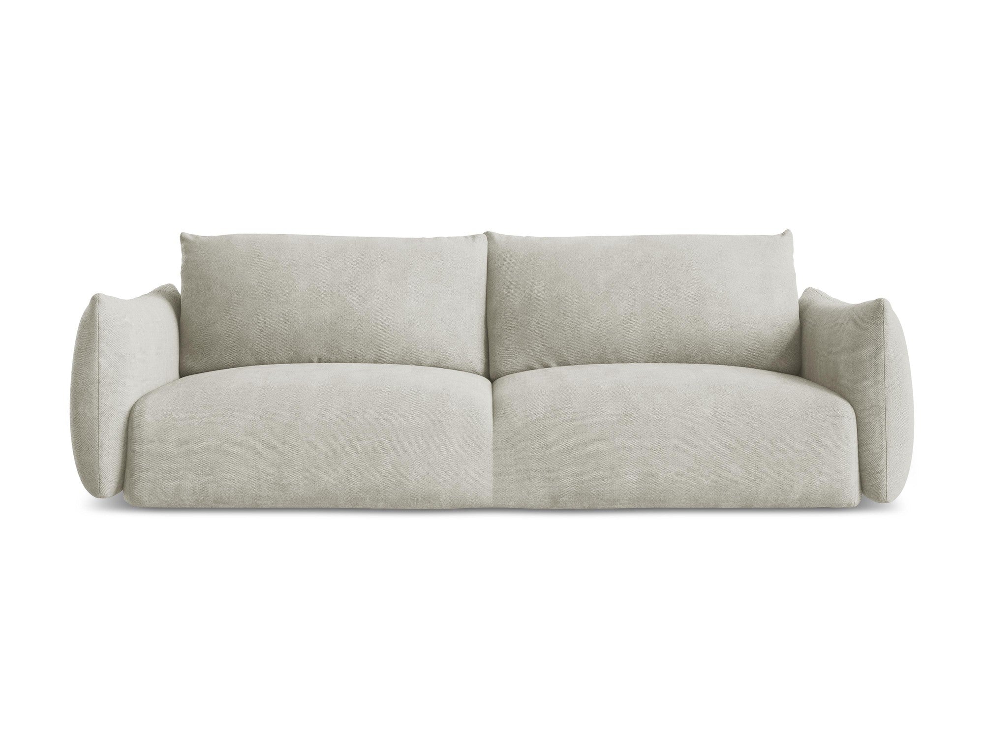 Sofa 3-osobowa z funkcją spania LEILA perłowy szenil - Image 3