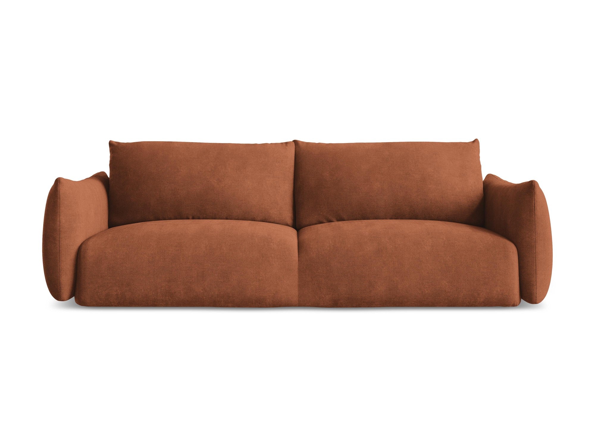 Sofa 3-osobowa z funkcją spania LEILA terakota szenil - Image 3