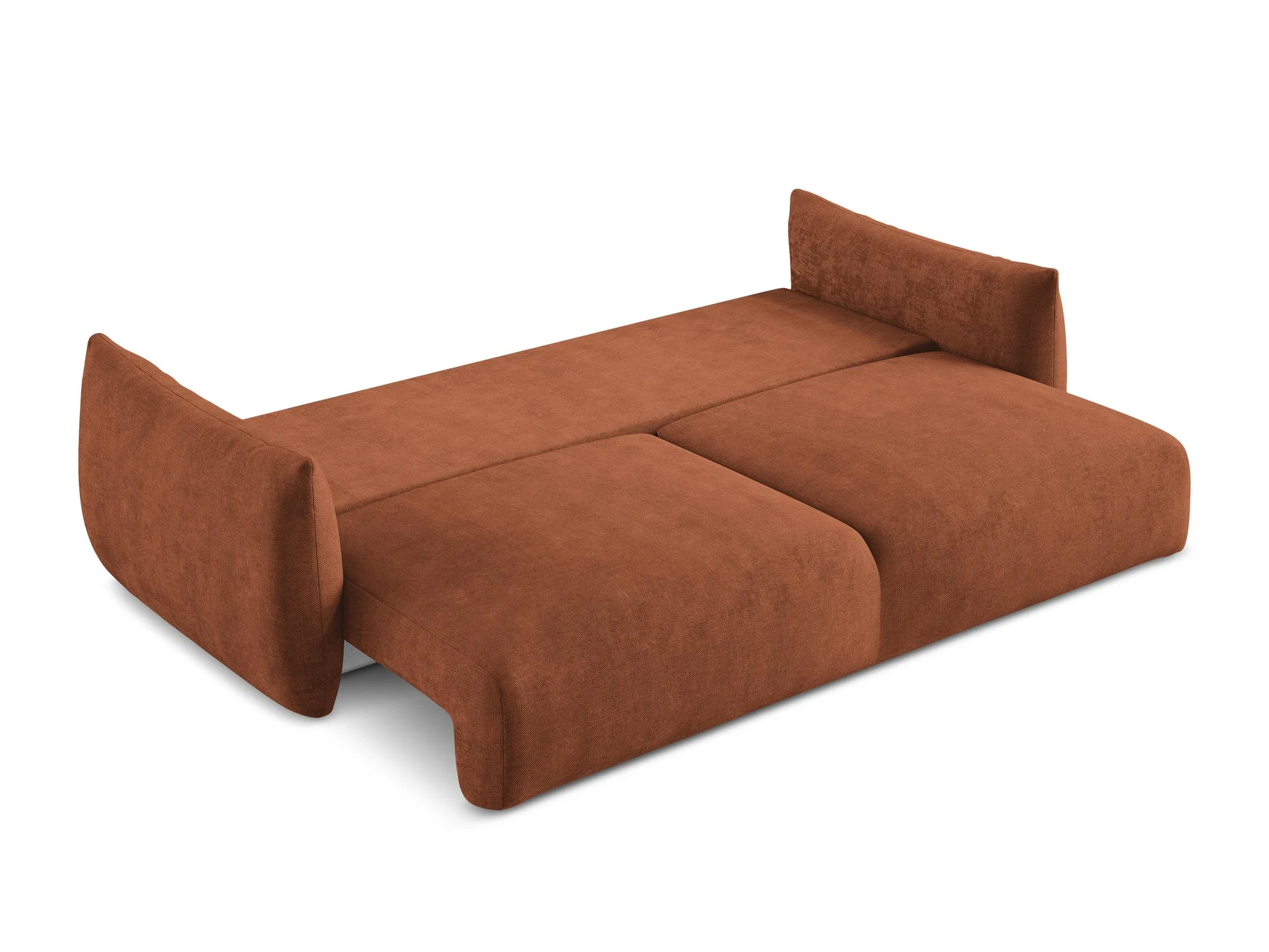 Sofa 3-osobowa z funkcją spania LEILA terakota szenil - Image 5