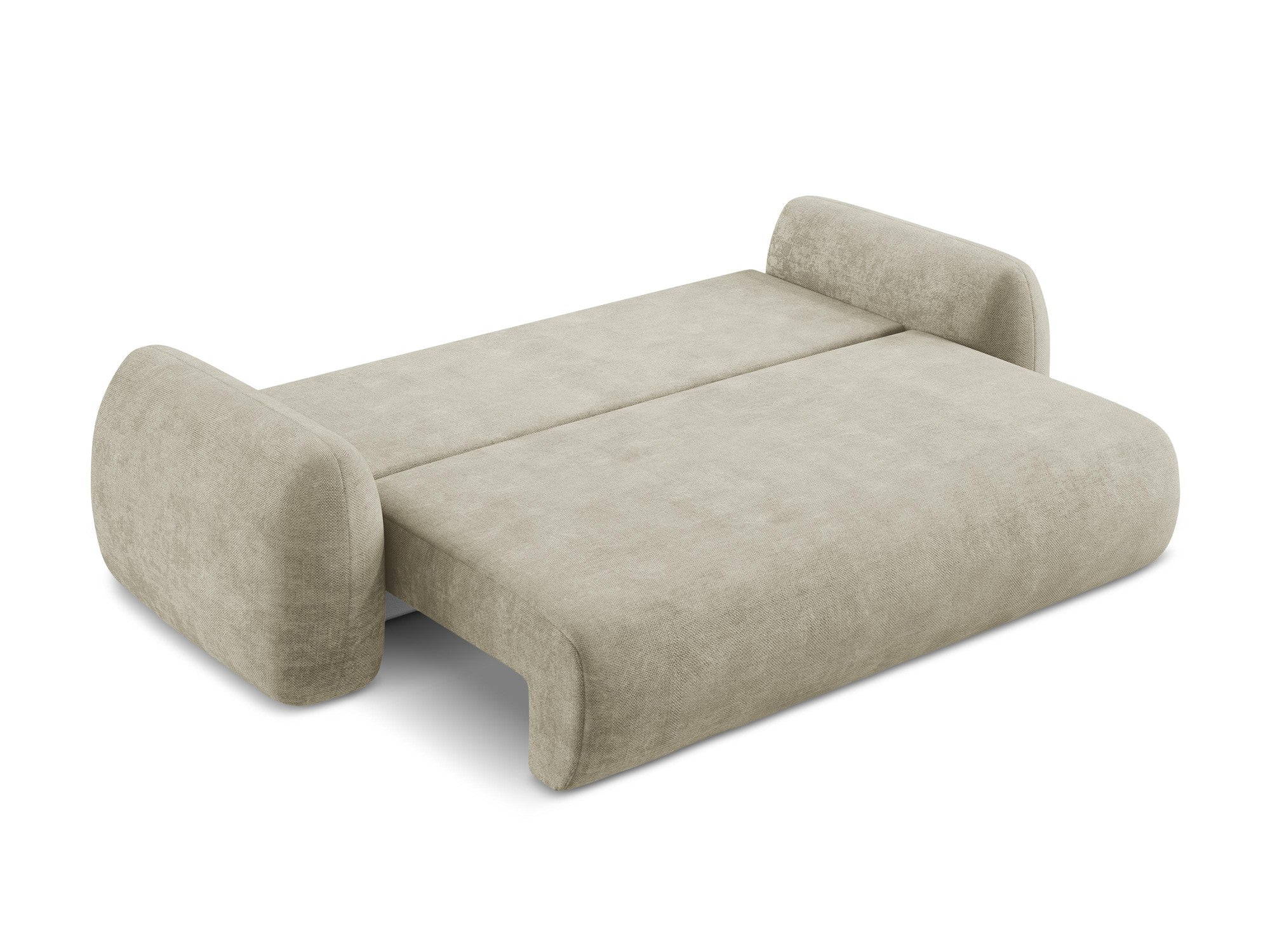 Sofa 3-osobowa z funkcją spania LOHI beżowy szenil - Image 5