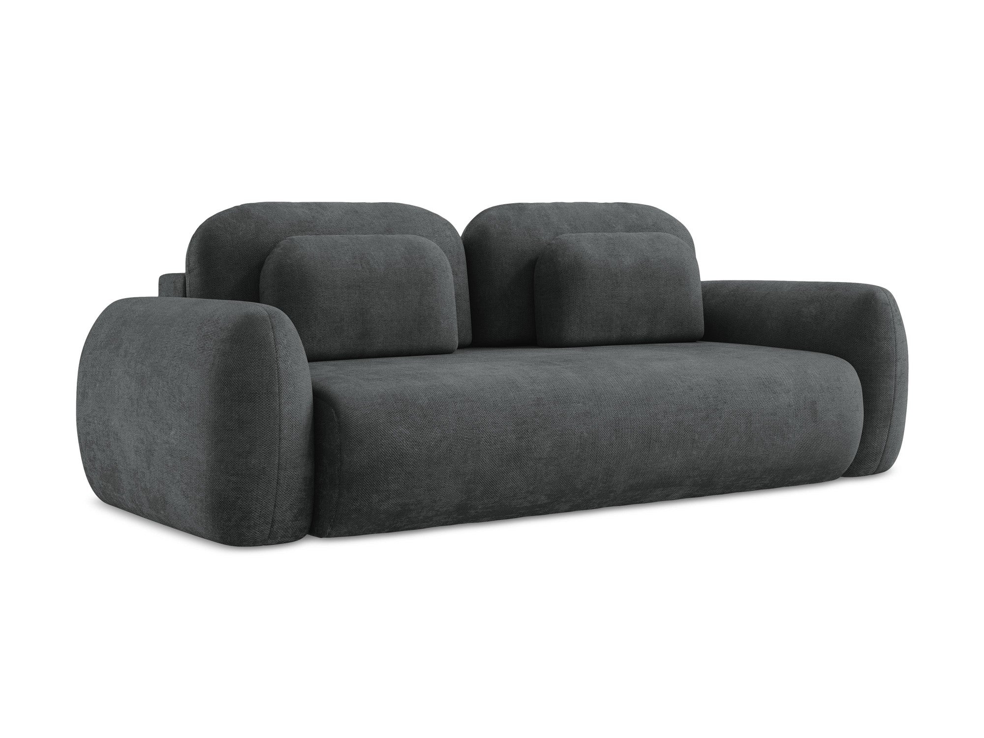 Sofa 3-osobowa z funkcją spania LOHI ciemnoszary szenil