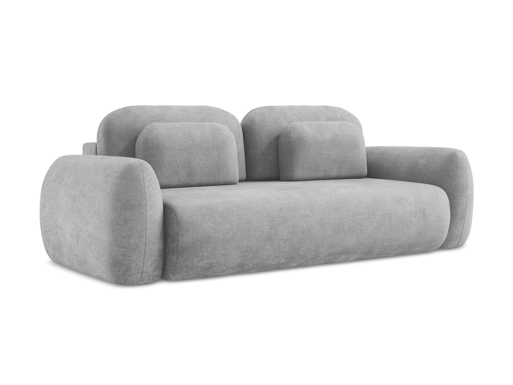 Sofa 3-osobowa z funkcją spania LOHI jasnoszary szenil