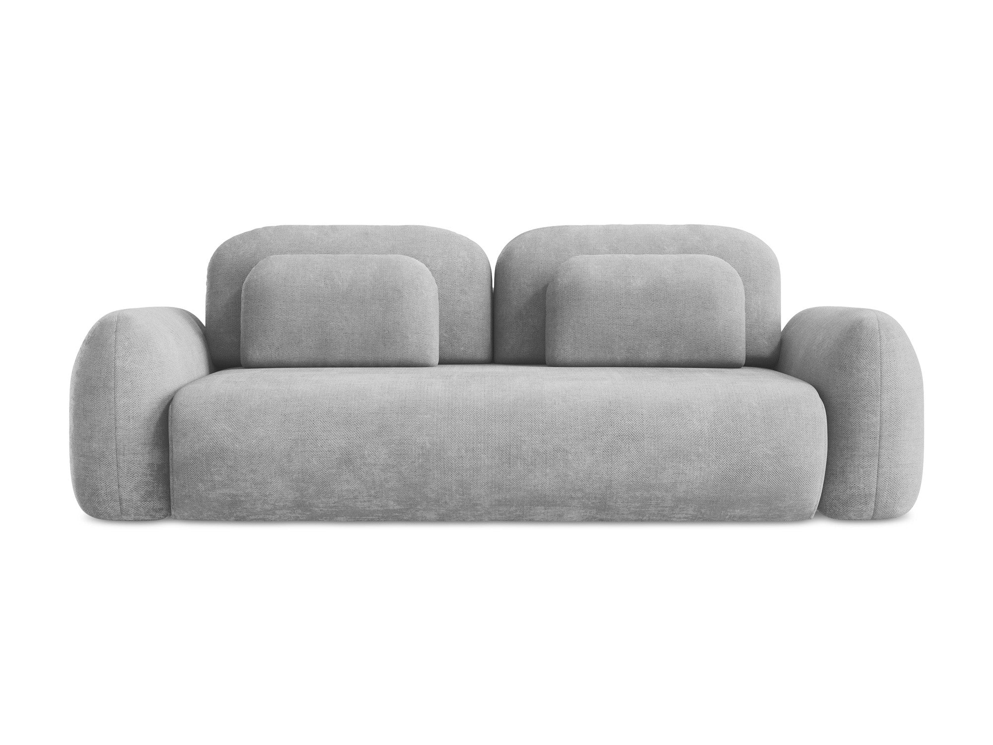 Sofa 3-osobowa z funkcją spania LOHI jasnoszary szenil - Image 3