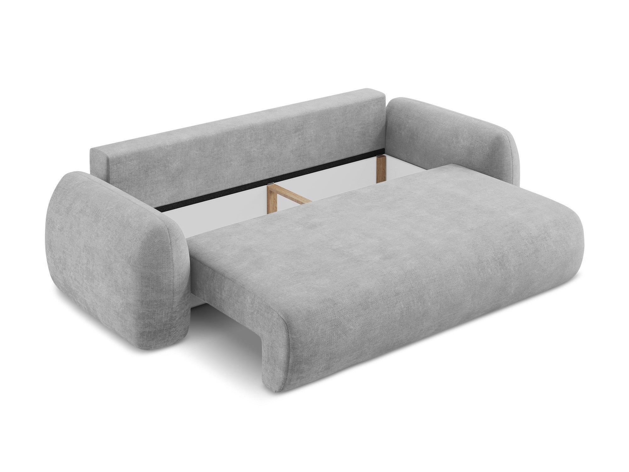 Sofa 3-osobowa z funkcją spania LOHI jasnoszary szenil - Image 4