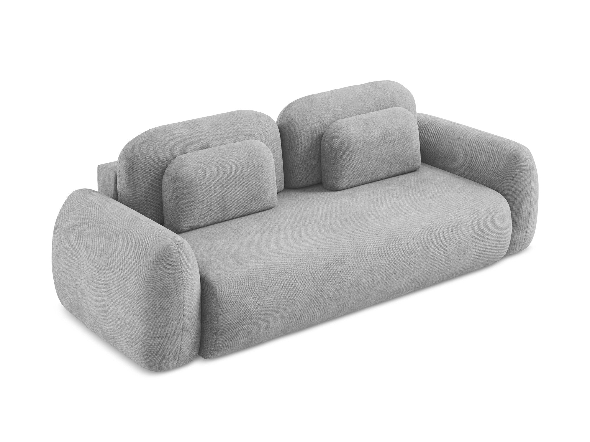 Sofa 3-osobowa z funkcją spania LOHI jasnoszary szenil - Image 6
