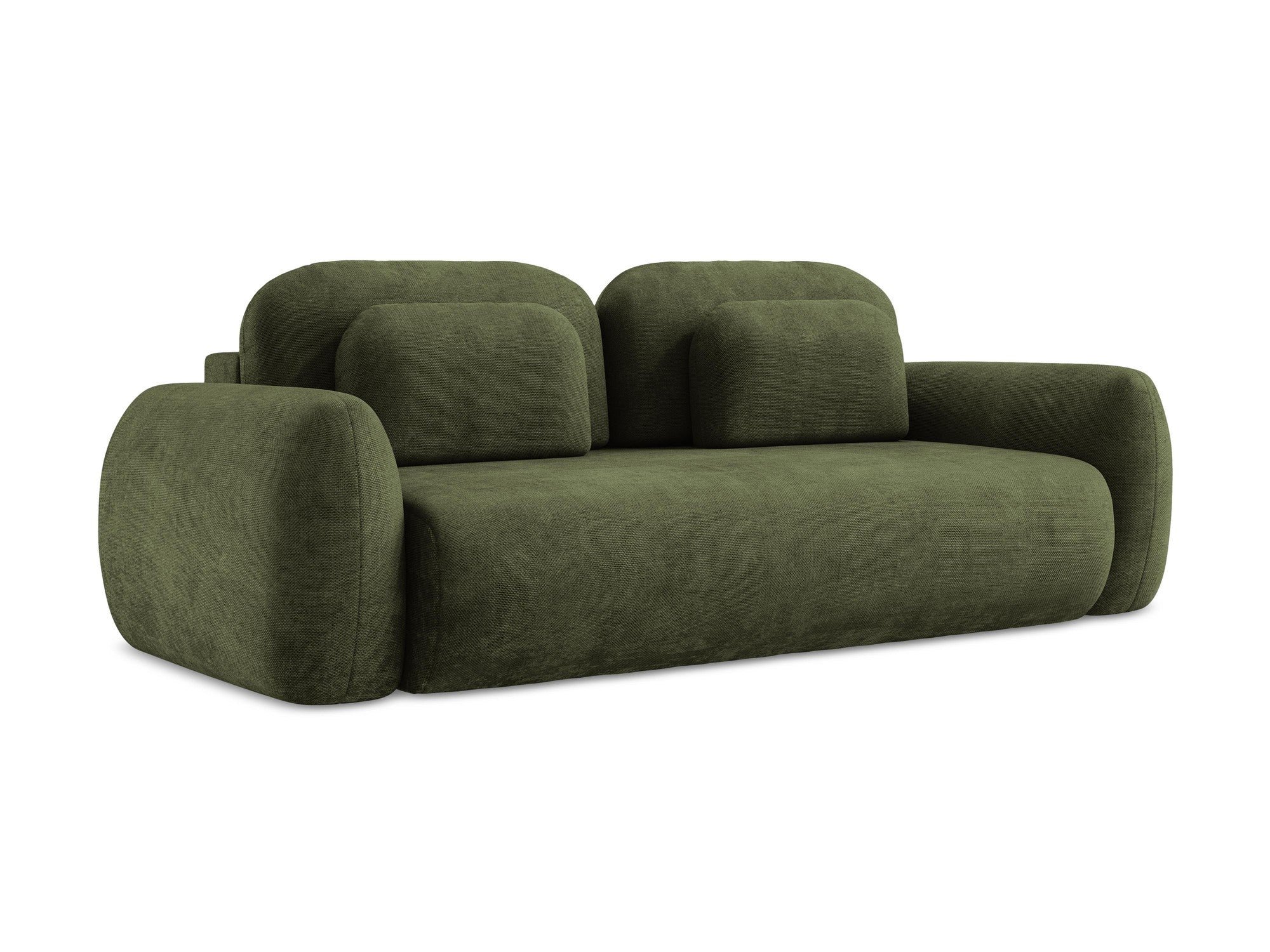Sofa 3-osobowa z funkcją spania LOHI oliwkowy szenil