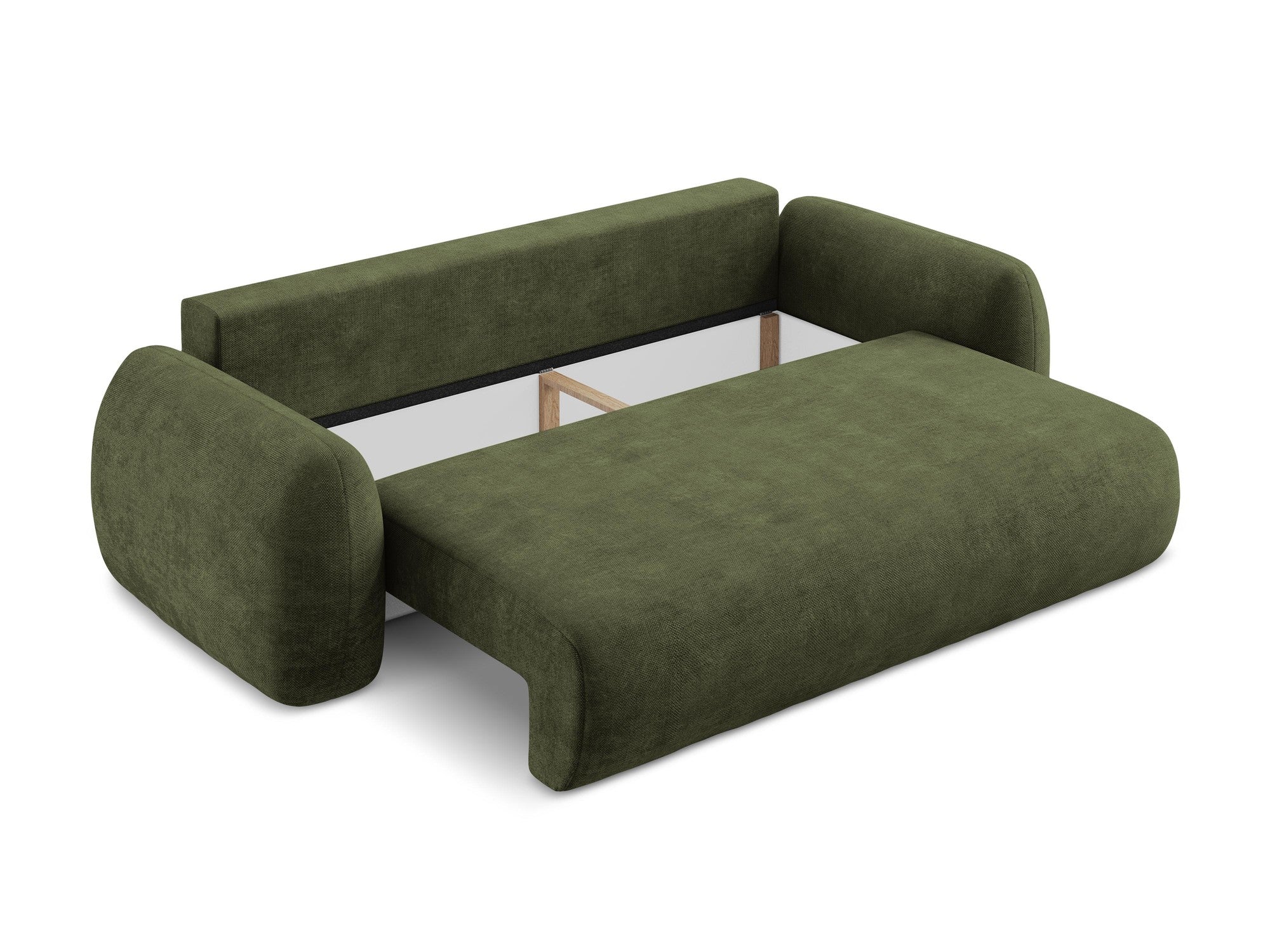 Sofa 3-osobowa z funkcją spania LOHI oliwkowy szenil - Image 7