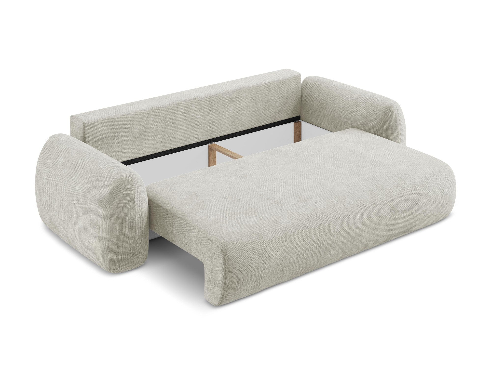 Sofa 3-osobowa z funkcją spania LOHI perłowy szenil - Image 6