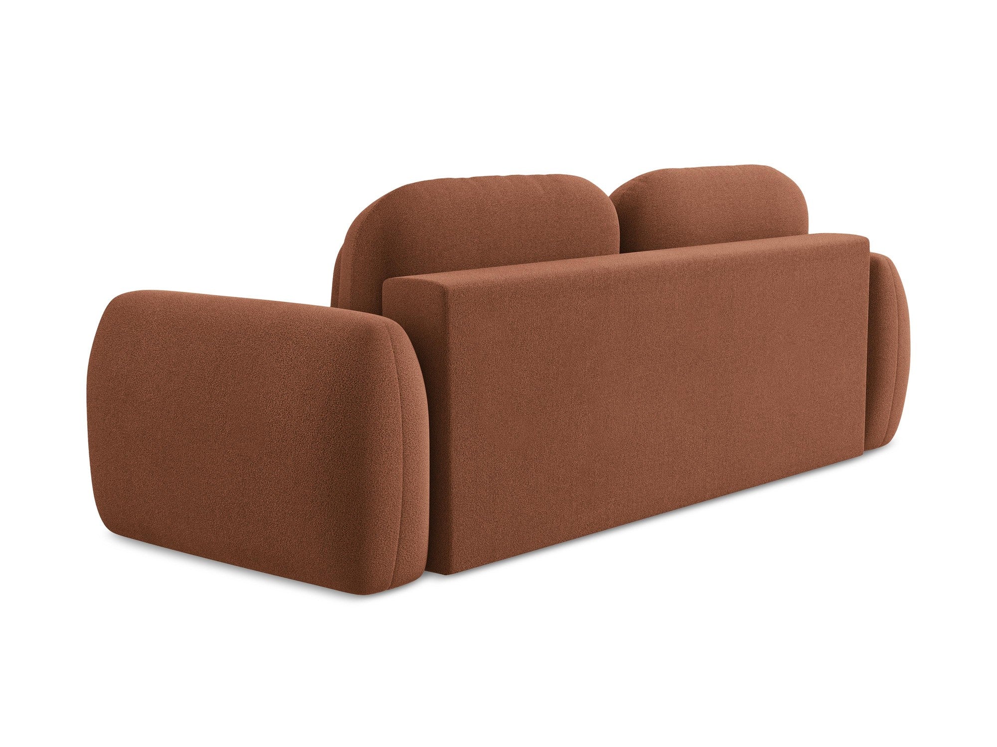 Sofa 3-osobowa z funkcją spania LOHI terakota boucle - Image 5