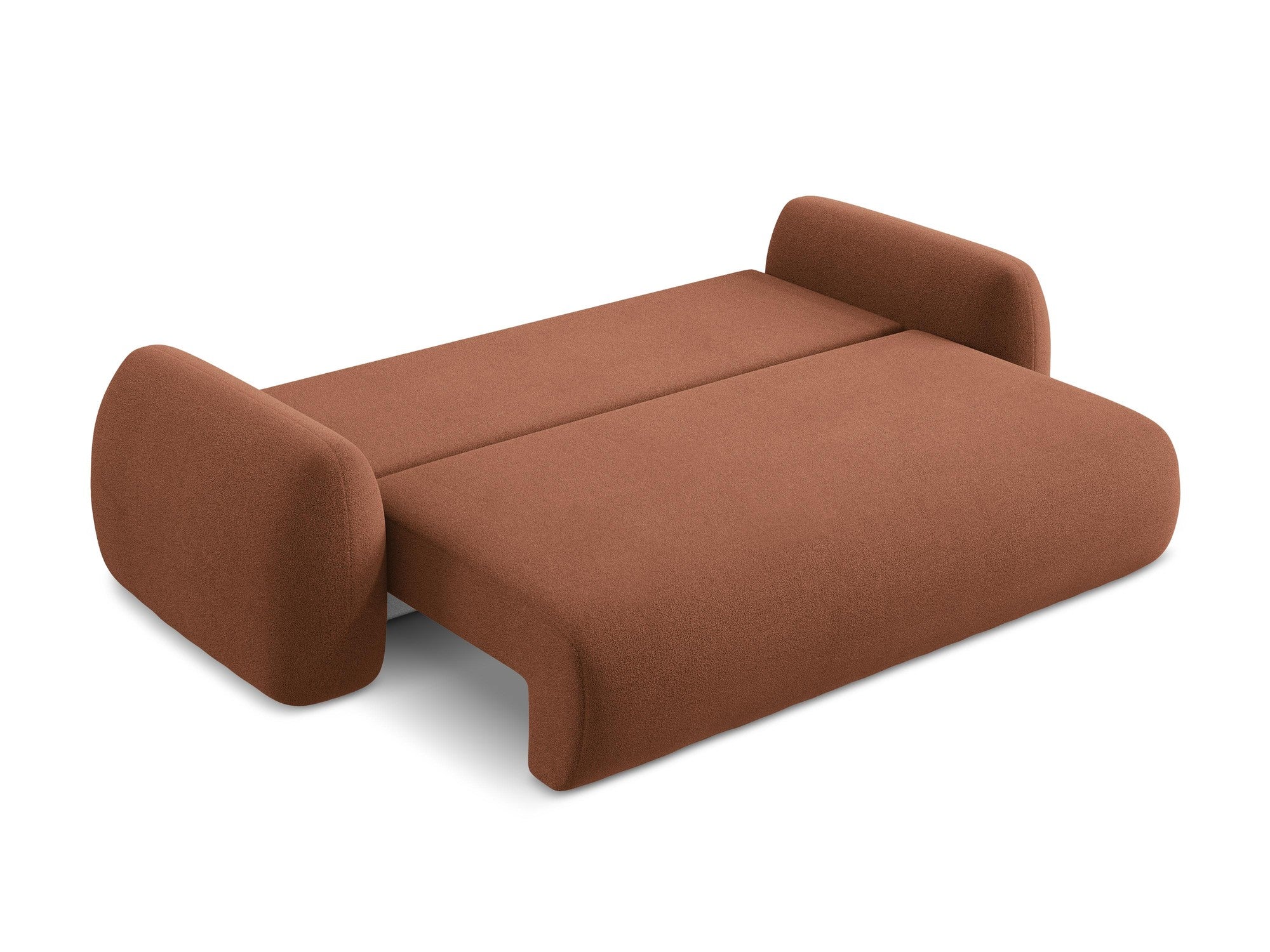 Sofa 3-osobowa z funkcją spania LOHI terakota boucle - Image 6