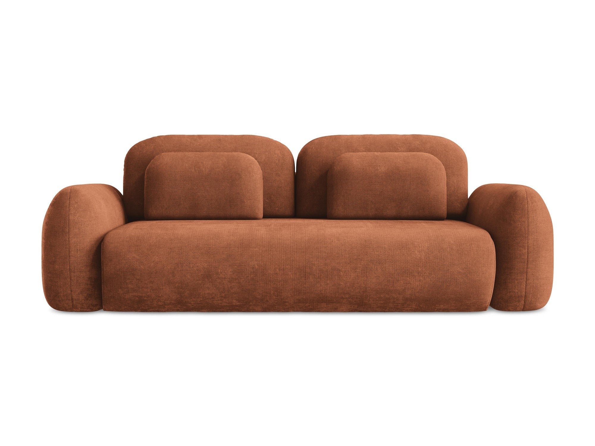Sofa 3-osobowa z funkcją spania LOHI terakota szenil - Image 4