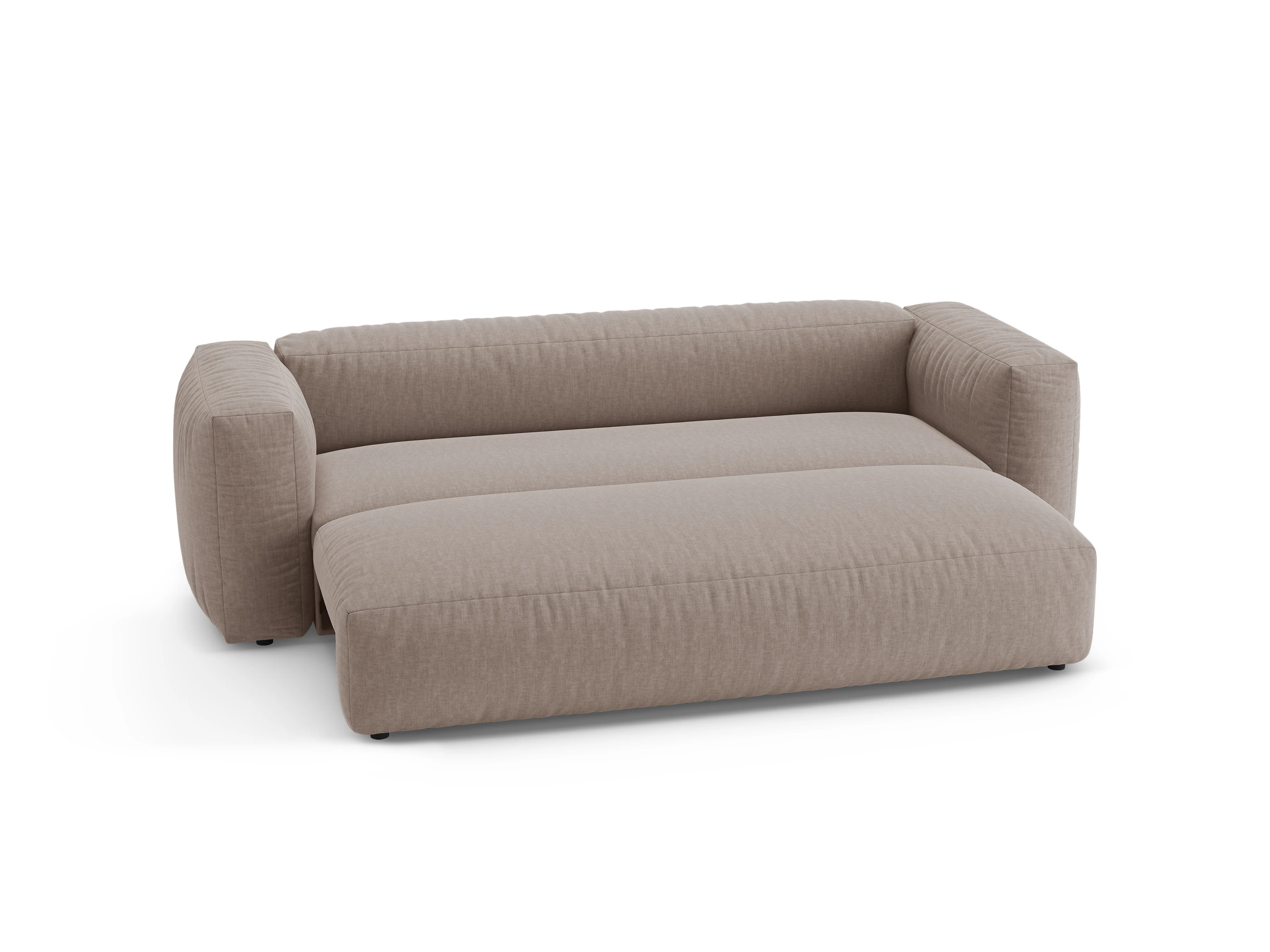 Sofa 3-osobowa z funkcją spania MARTINA ciemny beżowy - Image 6