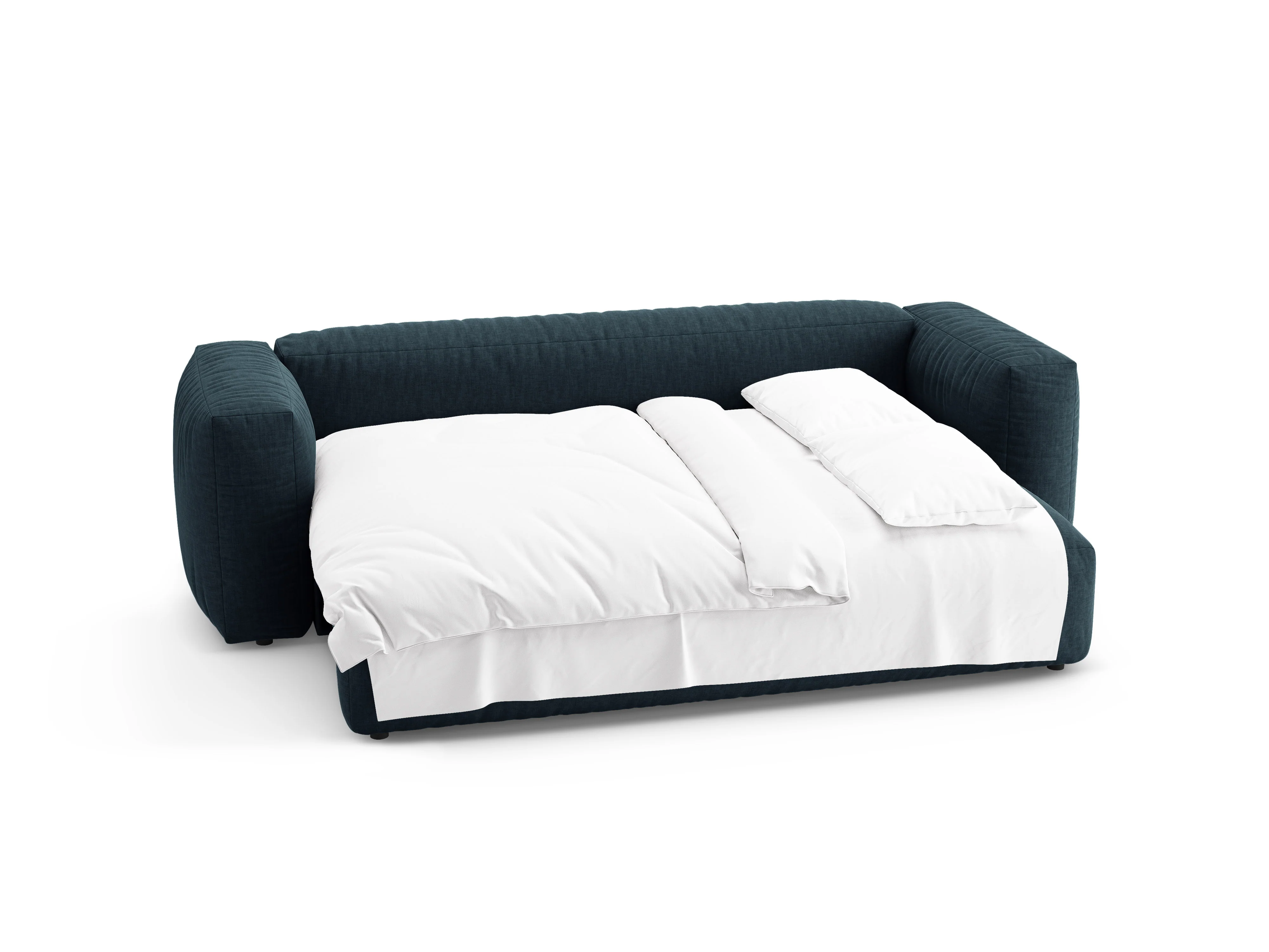 Sofa 3-osobowa z funkcją spania MARTINA dżinsowy niebieski - Image 7