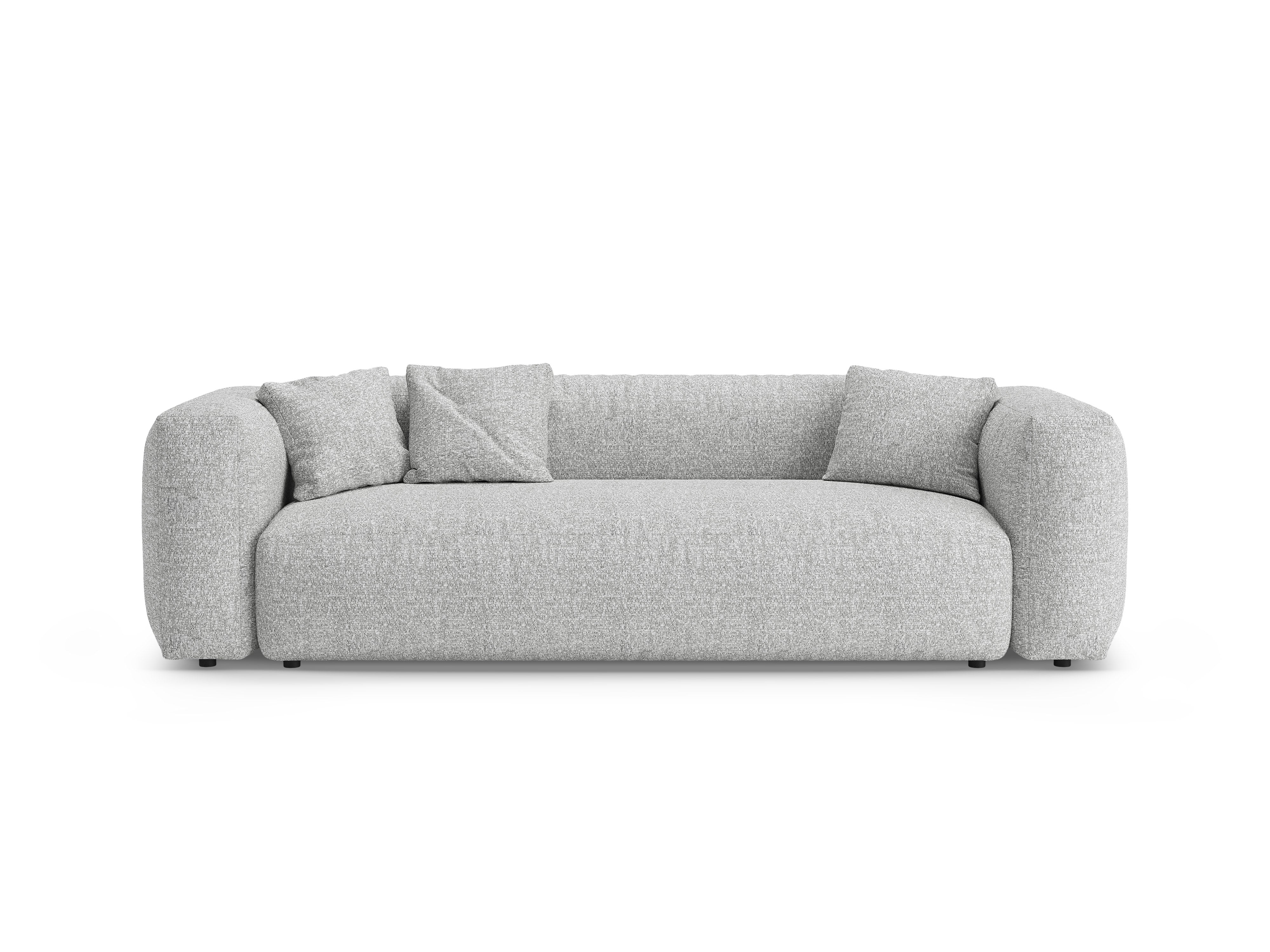 Sofa 3-osobowa z funkcją spania MARTINA srebrny boucle - Image 4