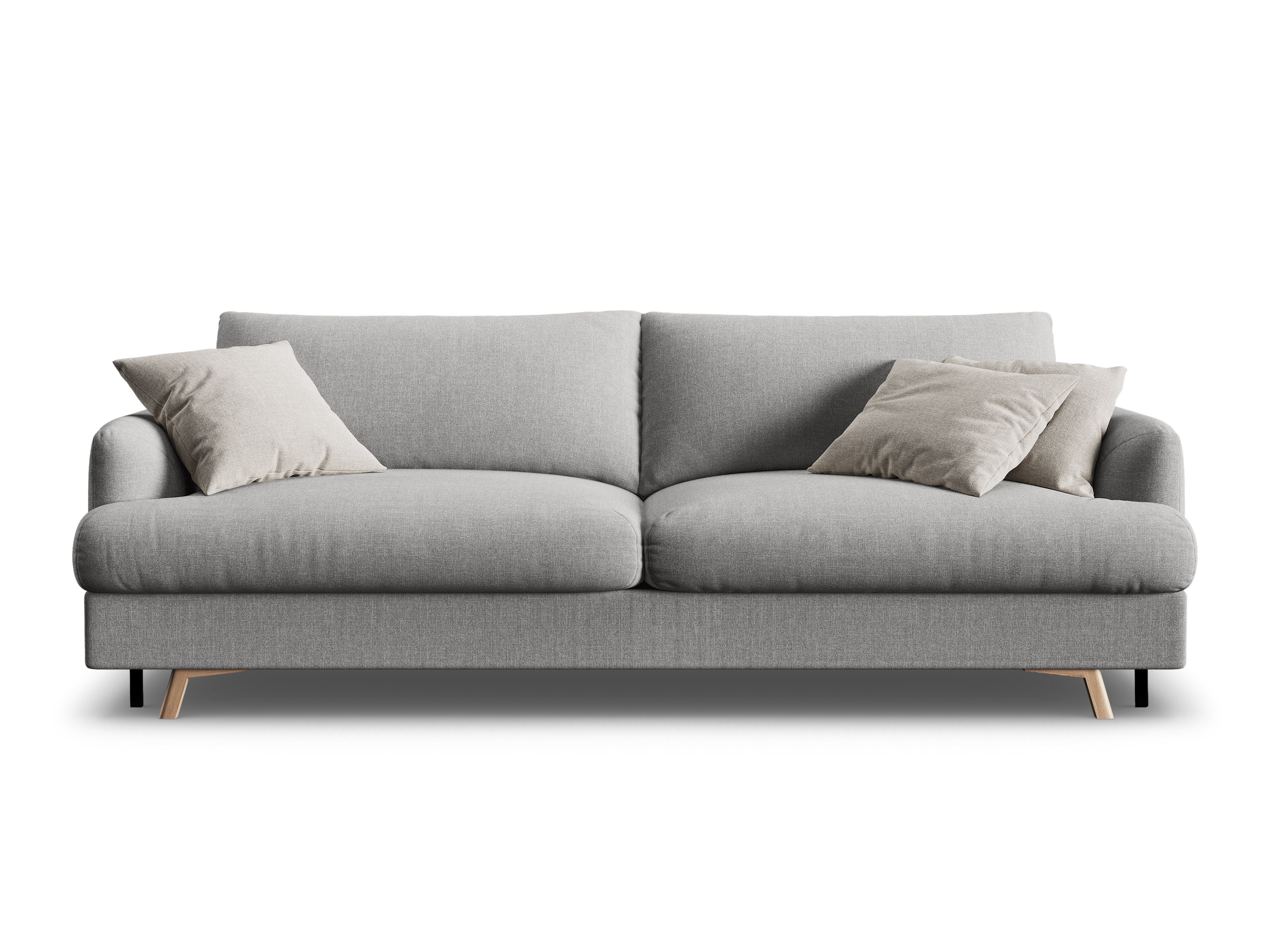 Sofa 3-osobowa z funkcją spania NAOMI popielaty melanż - Image 2