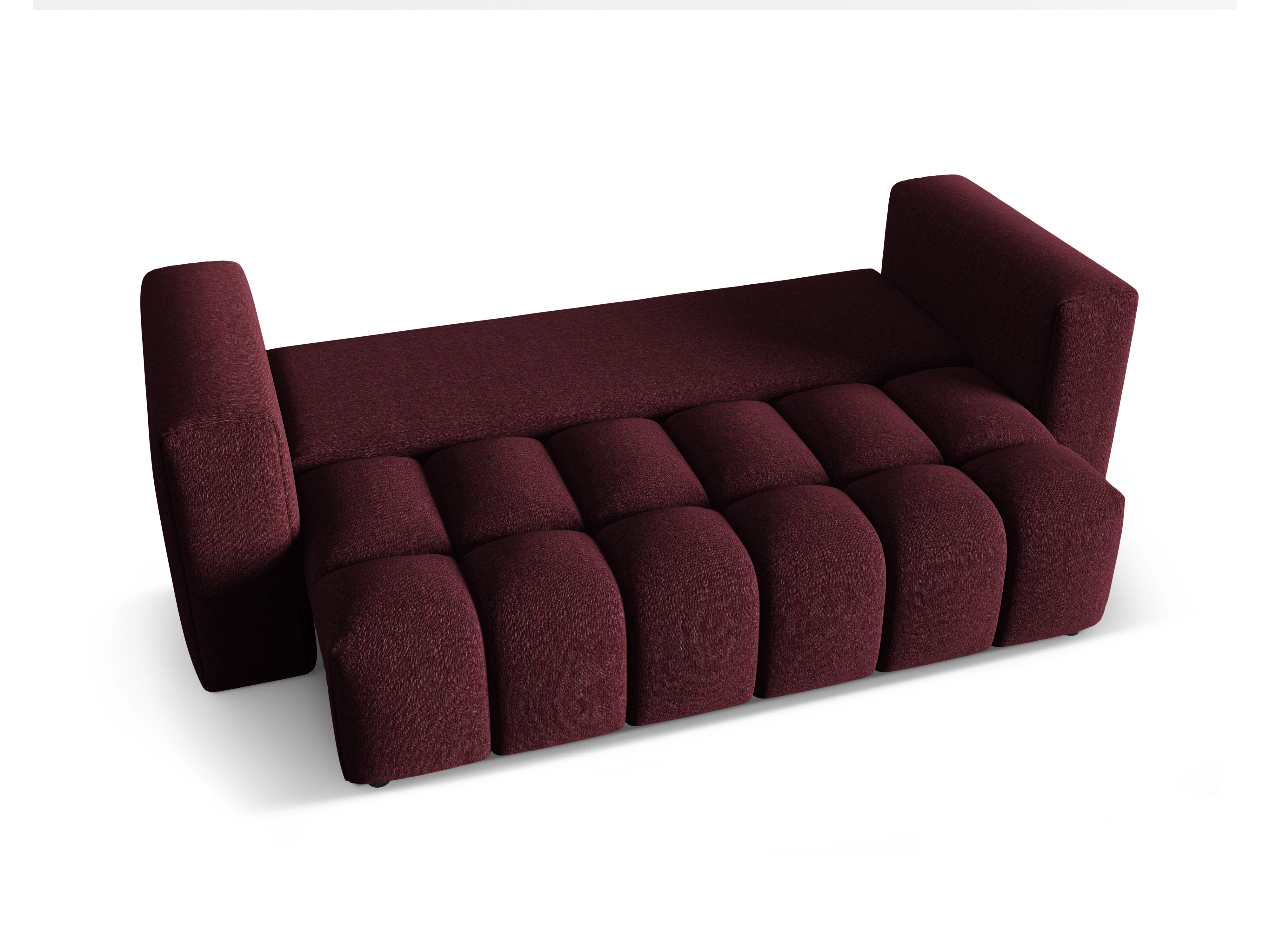 Sofa 3-osobowa z funkcją spania VERONA burgundowy - Image 2