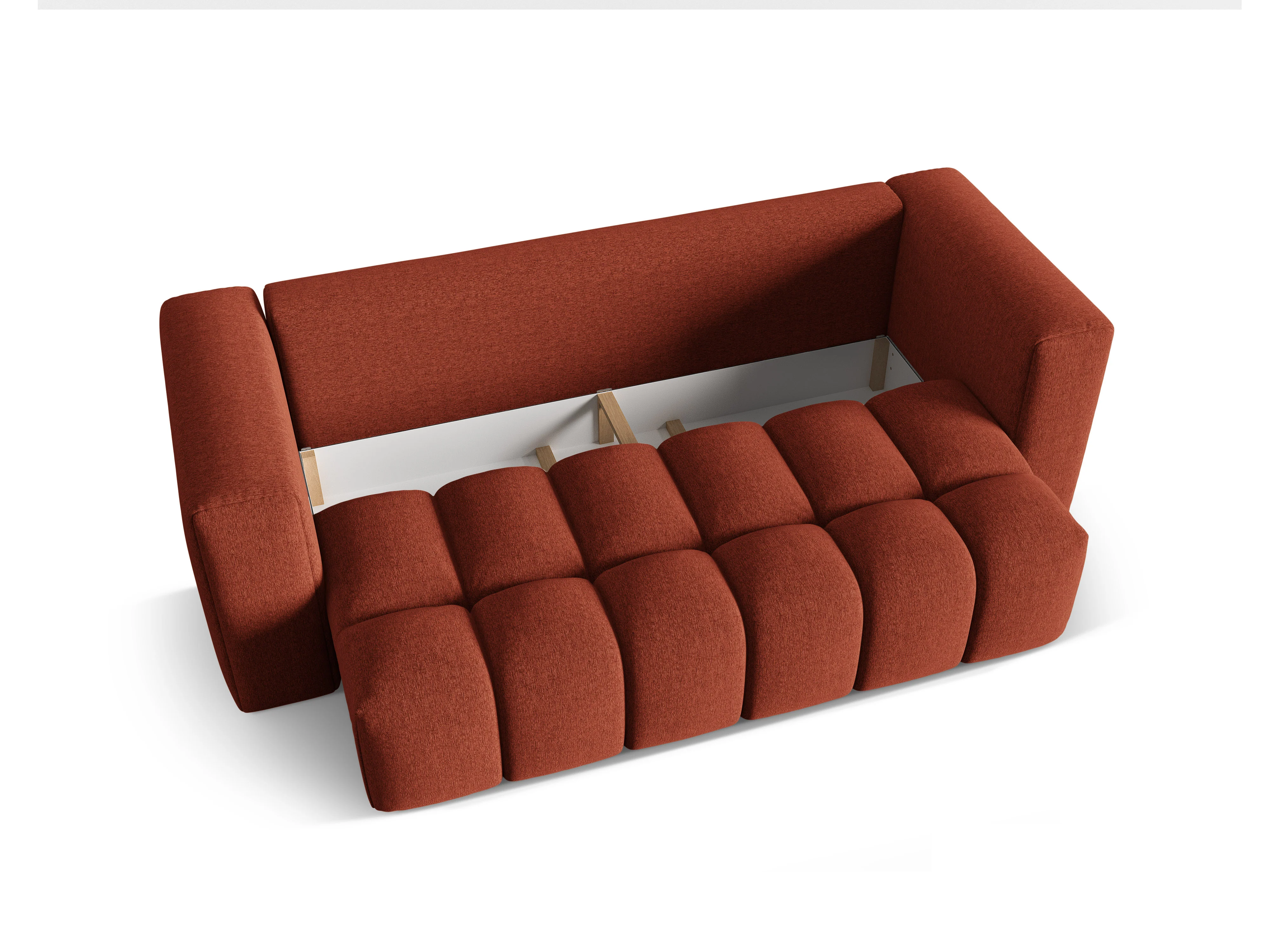 Sofa 3-osobowa z funkcją spania VERONA koralowy - Image 4