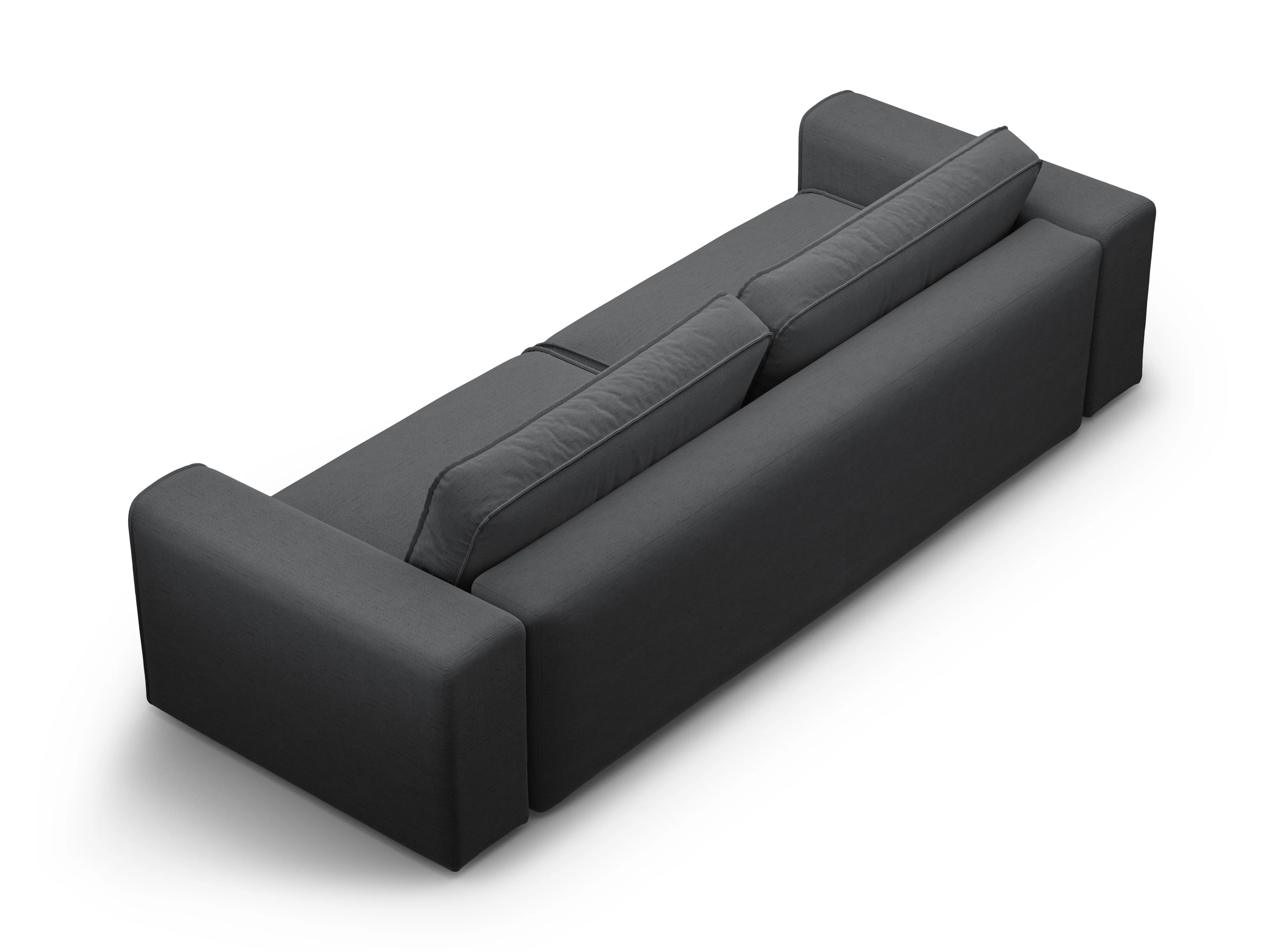 Sofa 3-osobowa z funkcją spania VICTOR antracytowy szenil - Image 2