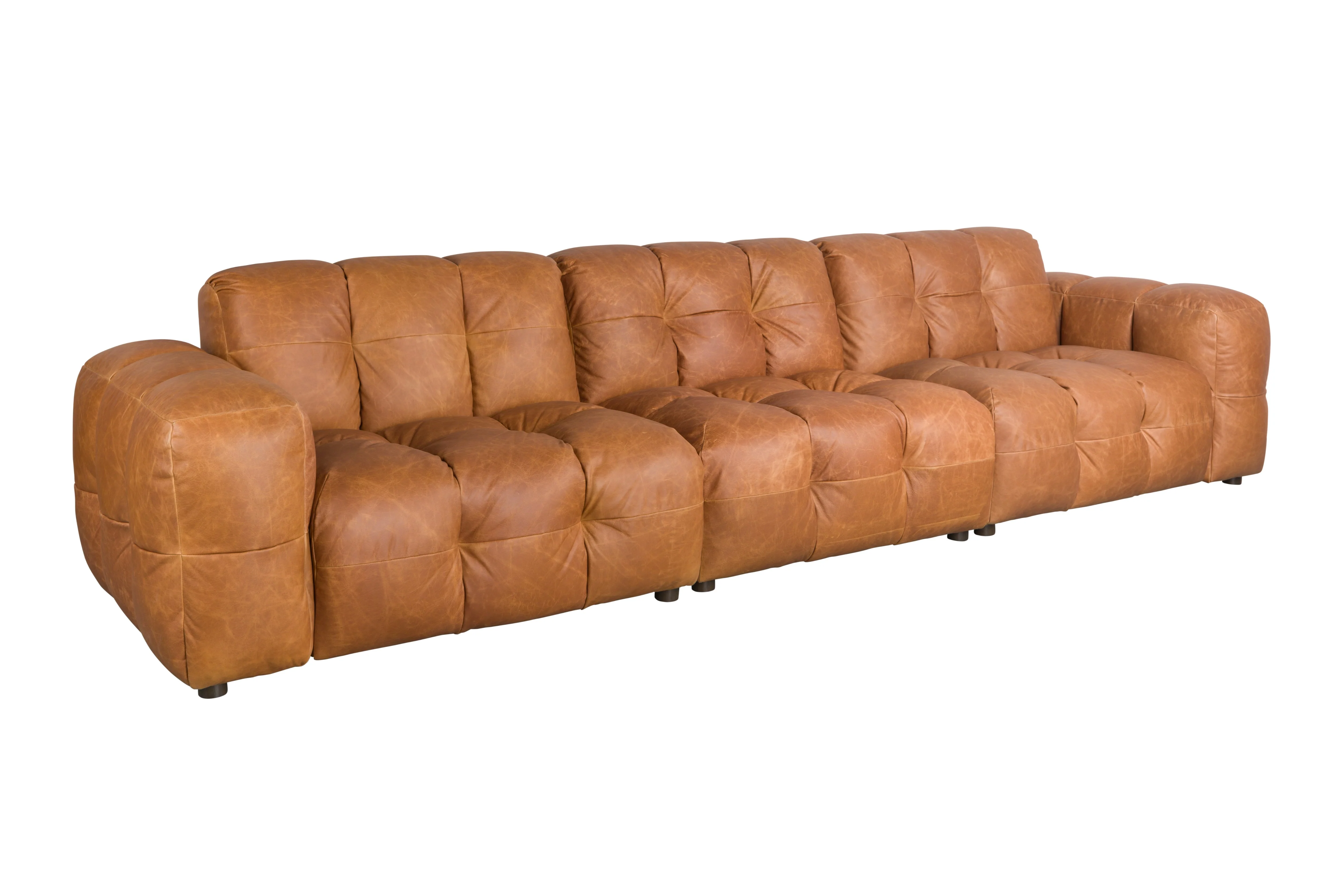 Sofa 4,5-osobowa HACKMAN koniakowa skóra - Image 9