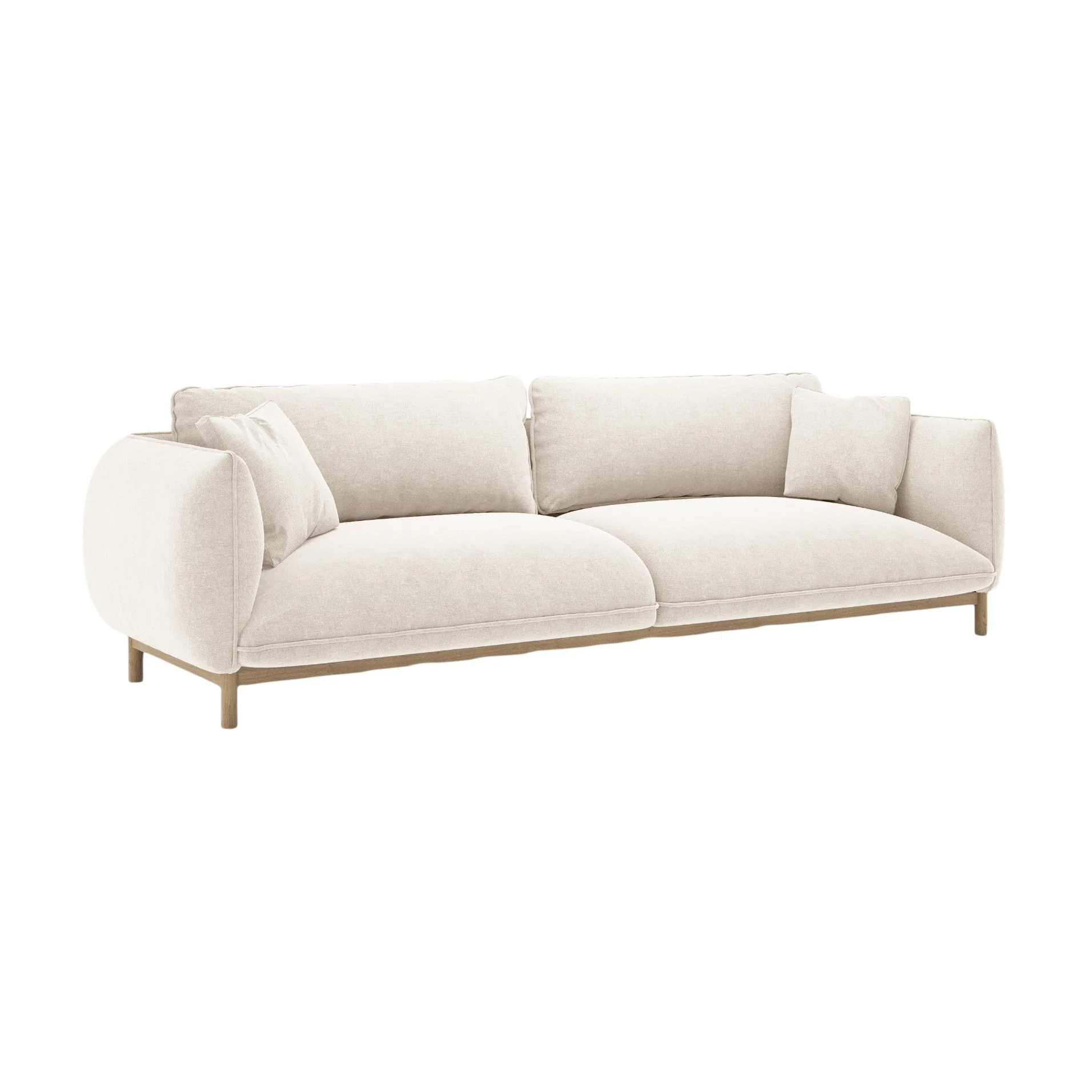 Sofa 4-osobowa ADA kość słoniowa szenil
