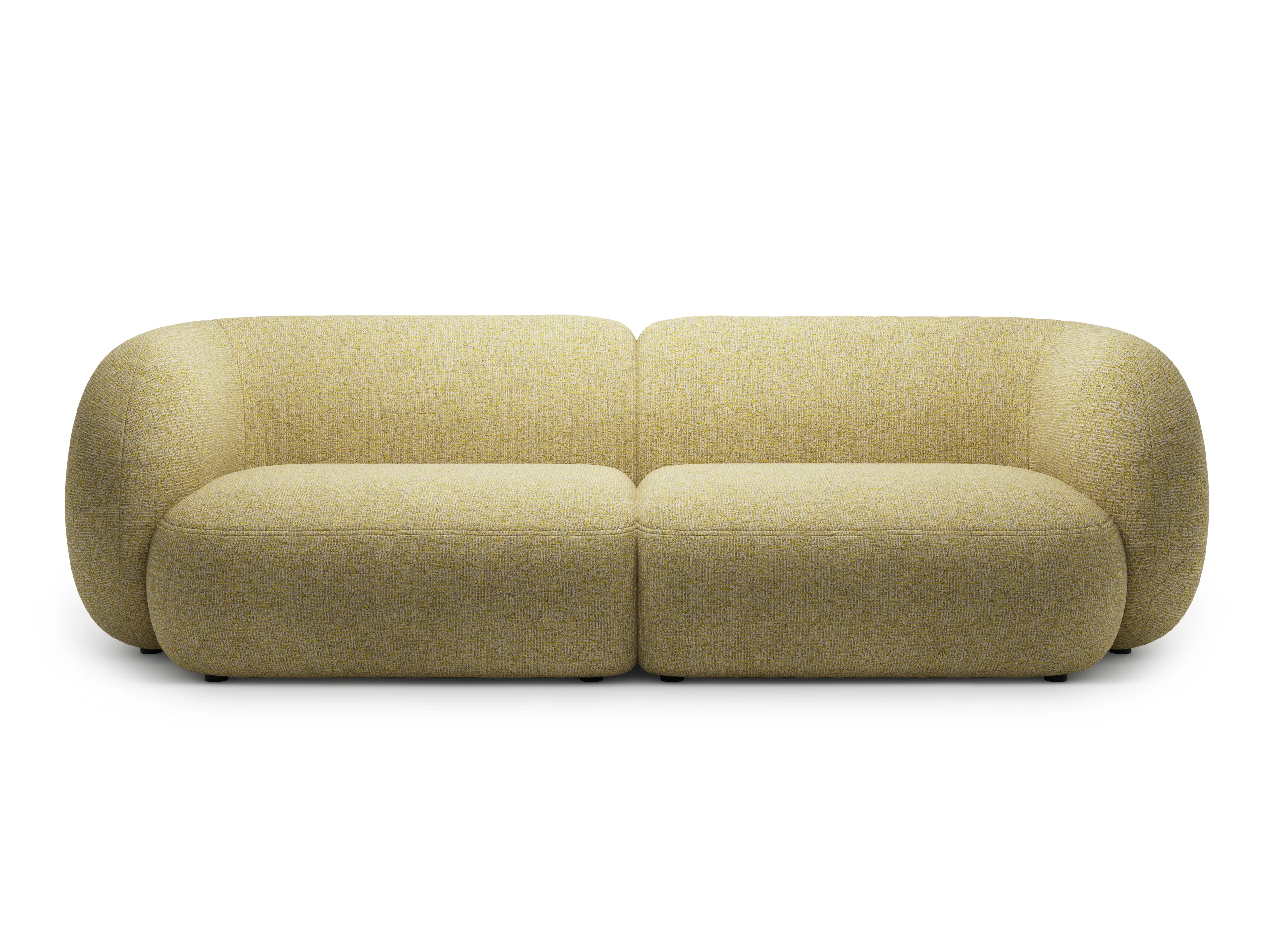 Sofa 4-osobowa KATE żółty melanż