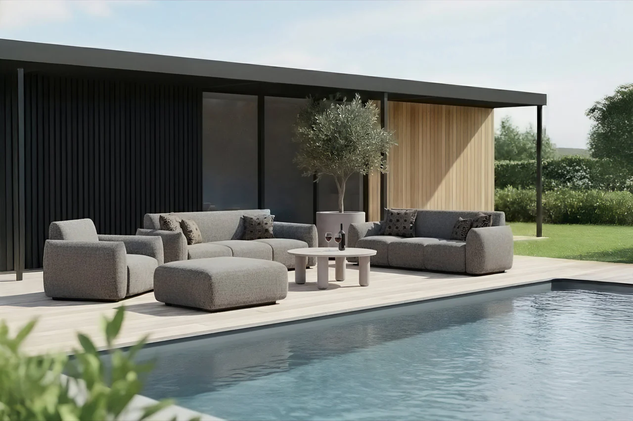 Sofa 4-osobowa zewnętrzna DAWSON beżowy - Image 2