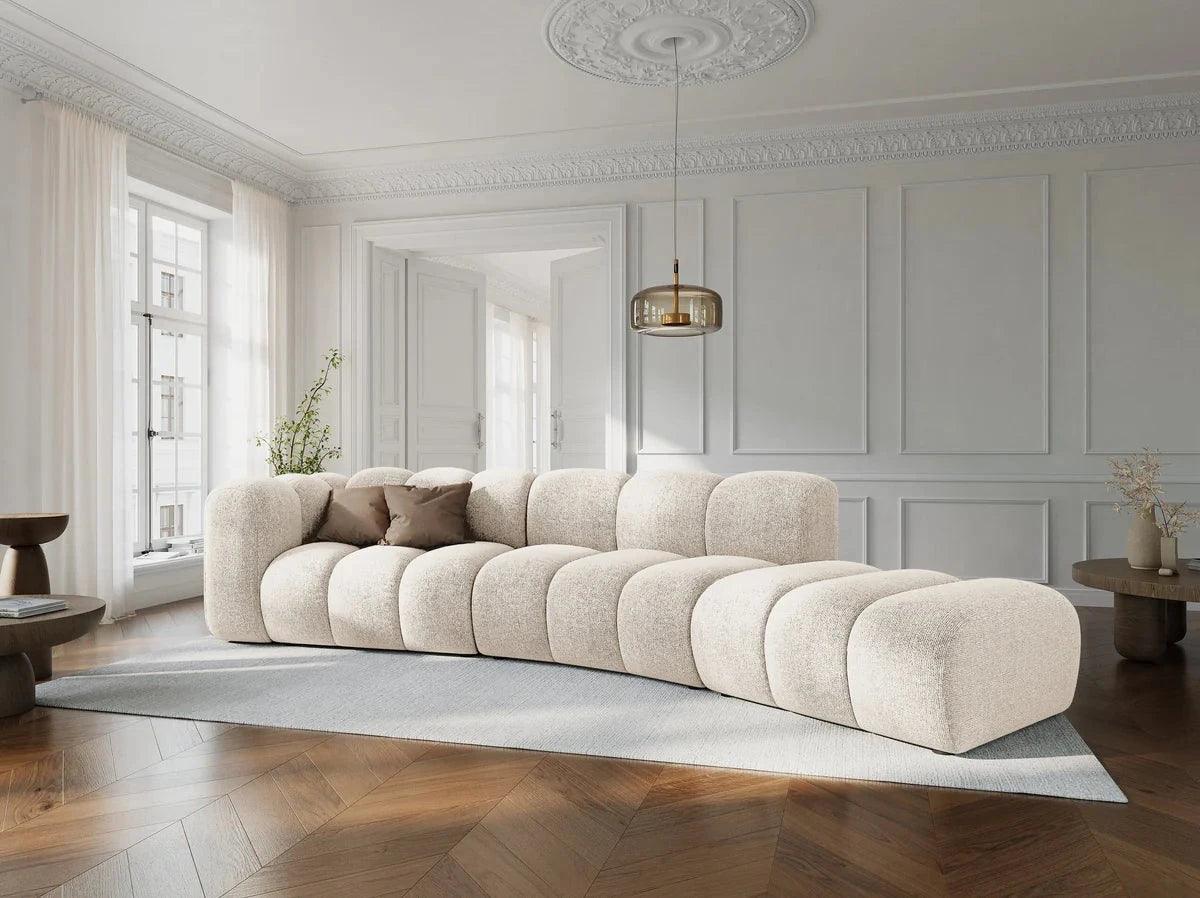 Sofa aksamitna 5-osobowa prawostronna LUPINE butelkowy zielony - Image 5