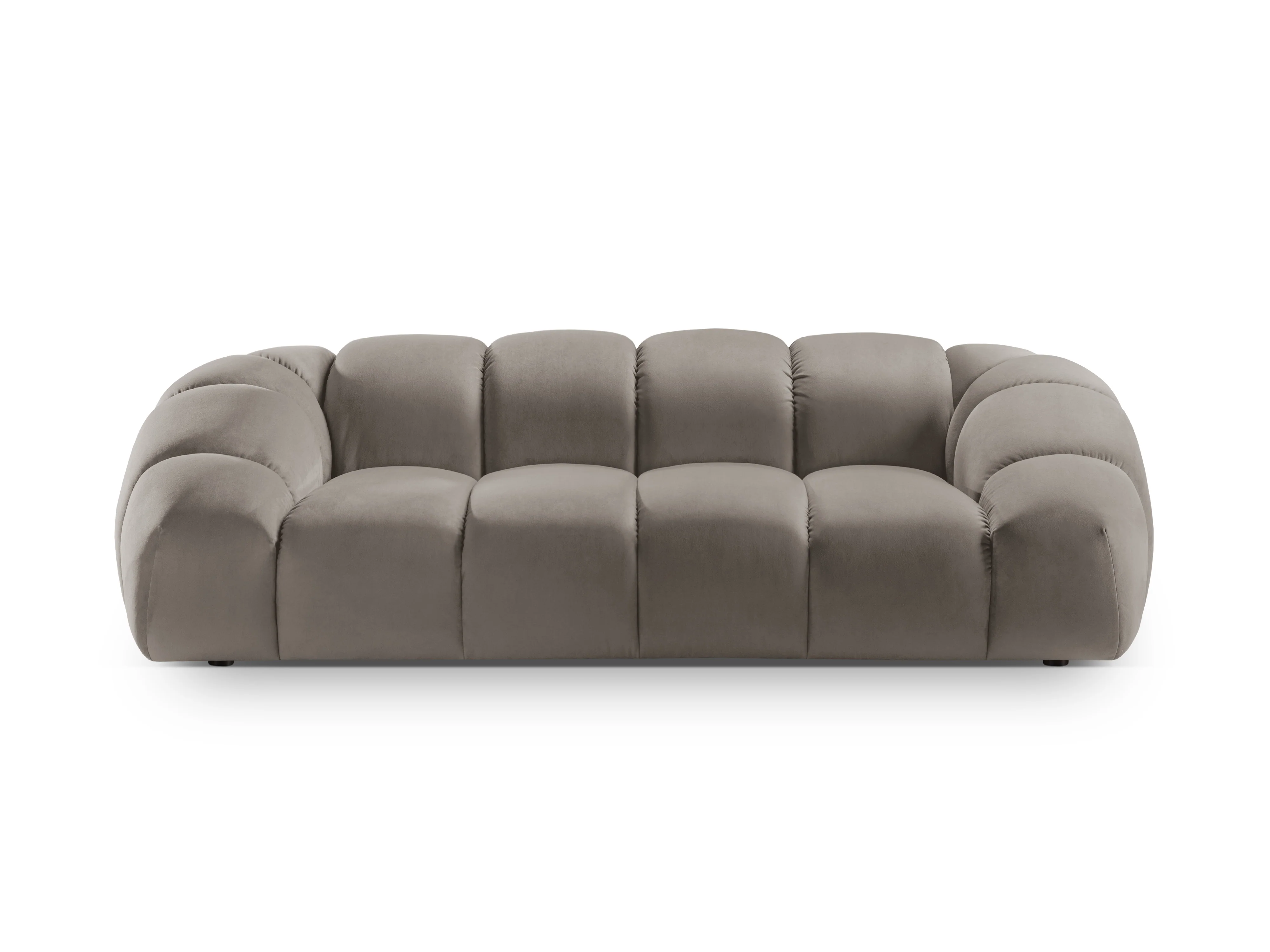 Sofa aksamitna 2,5-osobowa DIANA szarobrązowy - Image 3