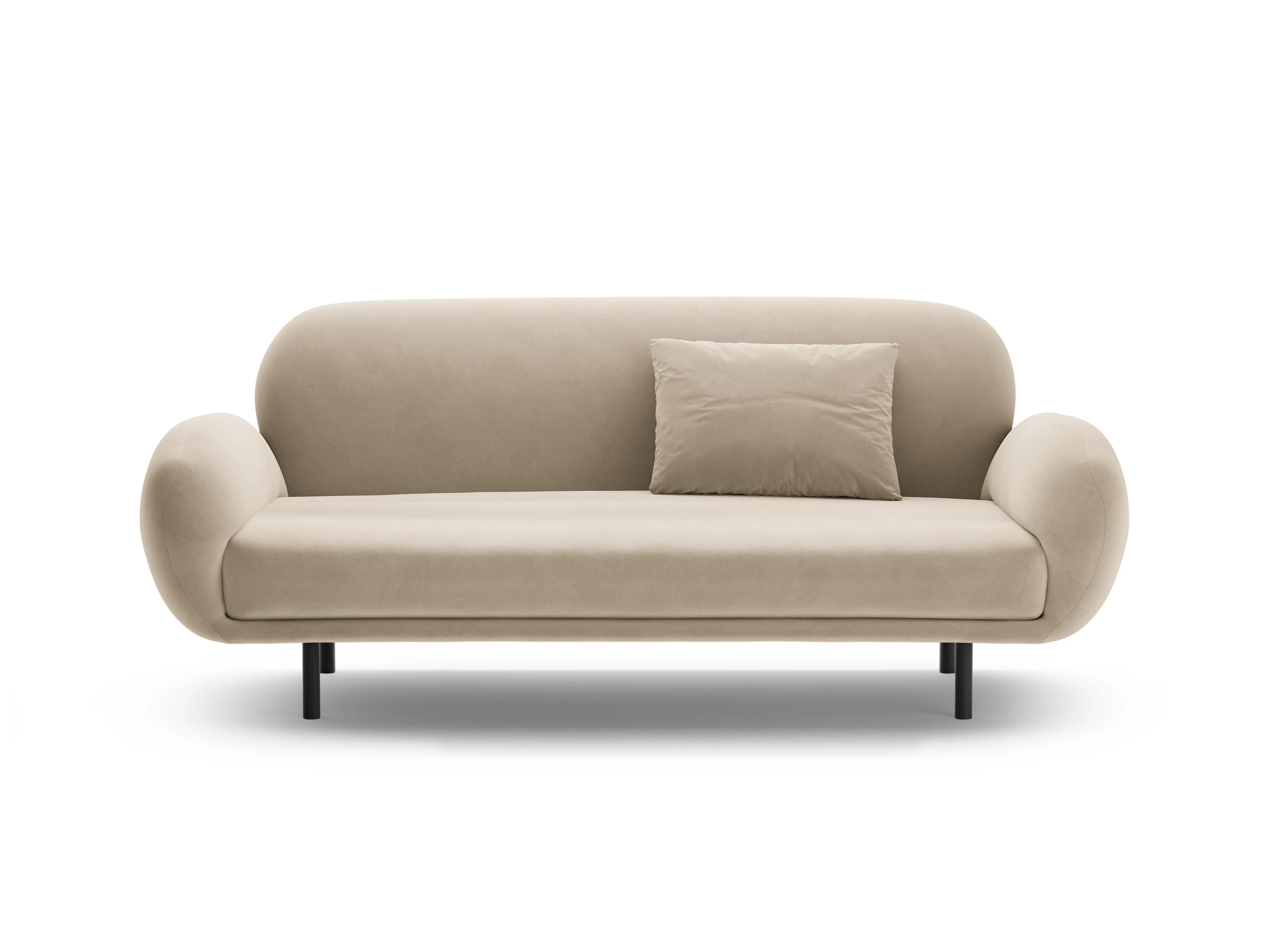Sofa aksamitna 2,5-osobowa POPPY ecru - Image 5