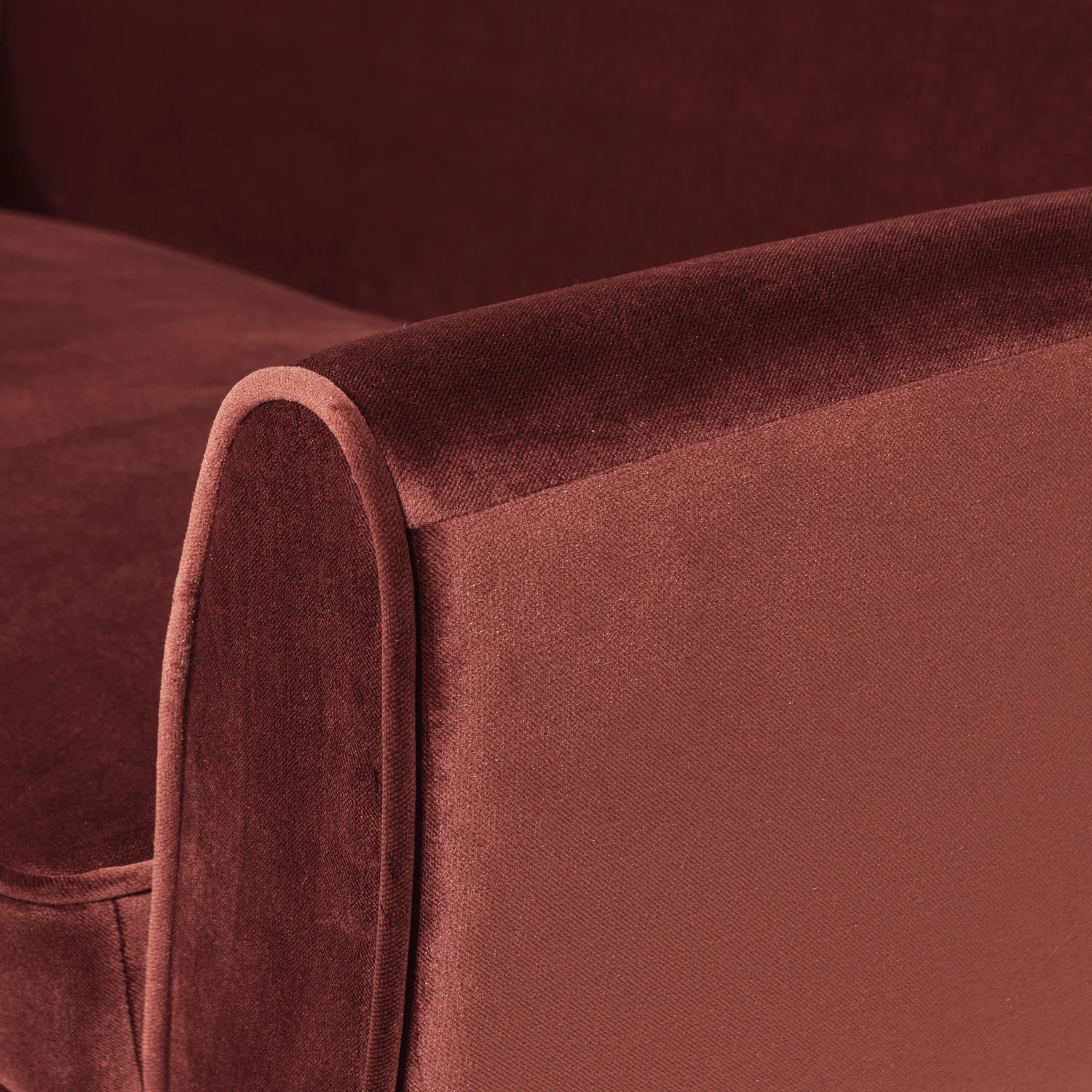 Sofa aksamitna 2,5-osobowa ROCCO burgundowy - Image 2