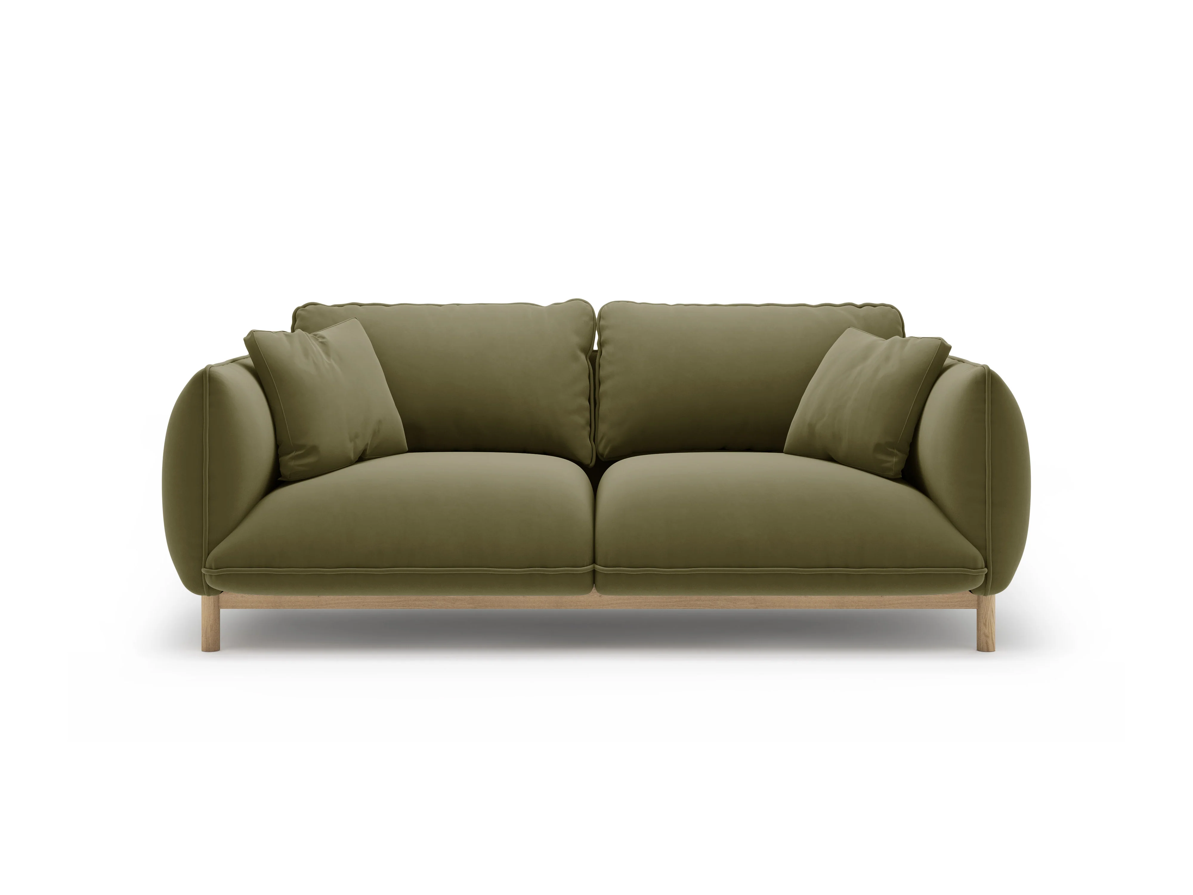 Sofa aksamitna 2-osobowa ADA jasnozielony - Image 3