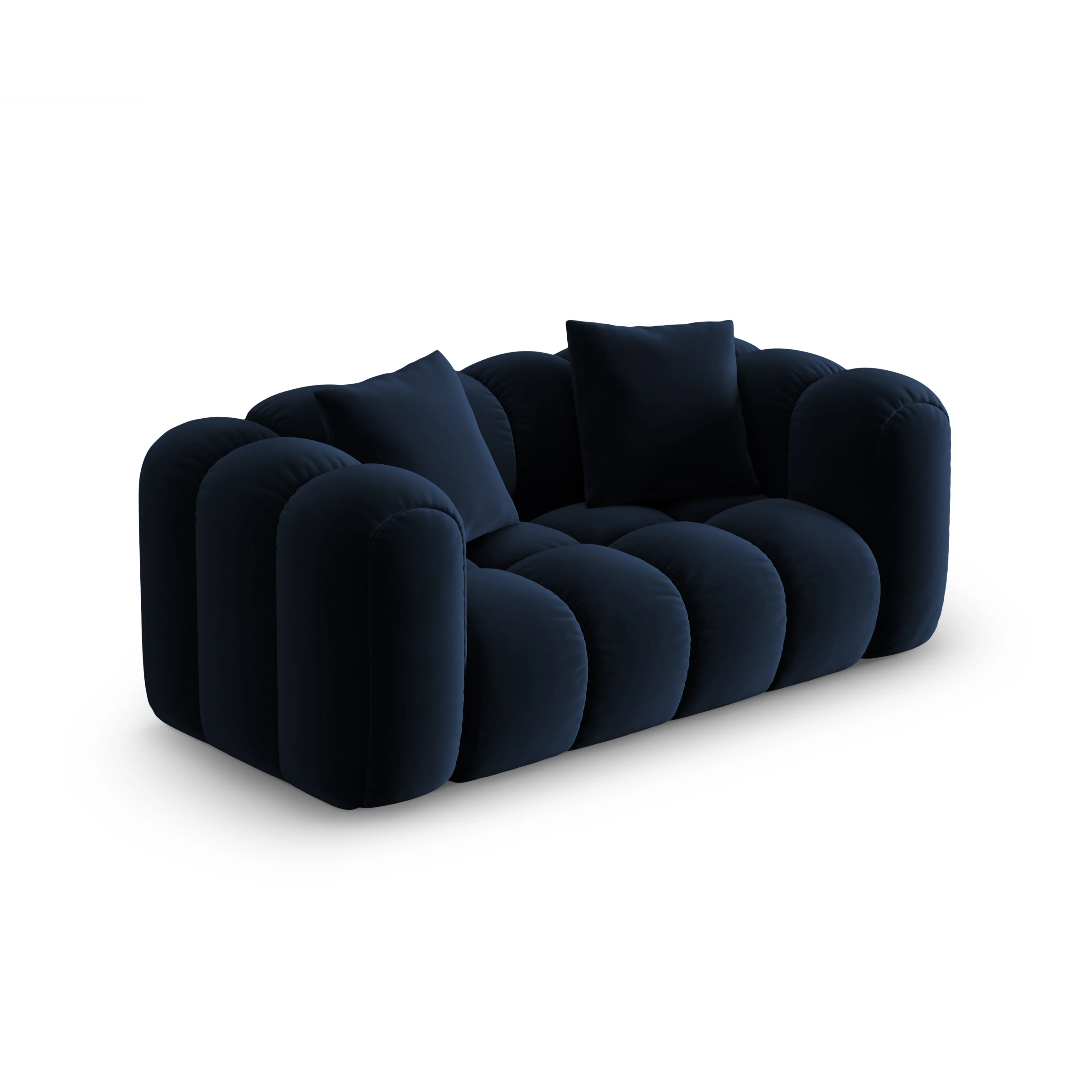 Sofa aksamitna 2-osobowa ASTRO granat królewski