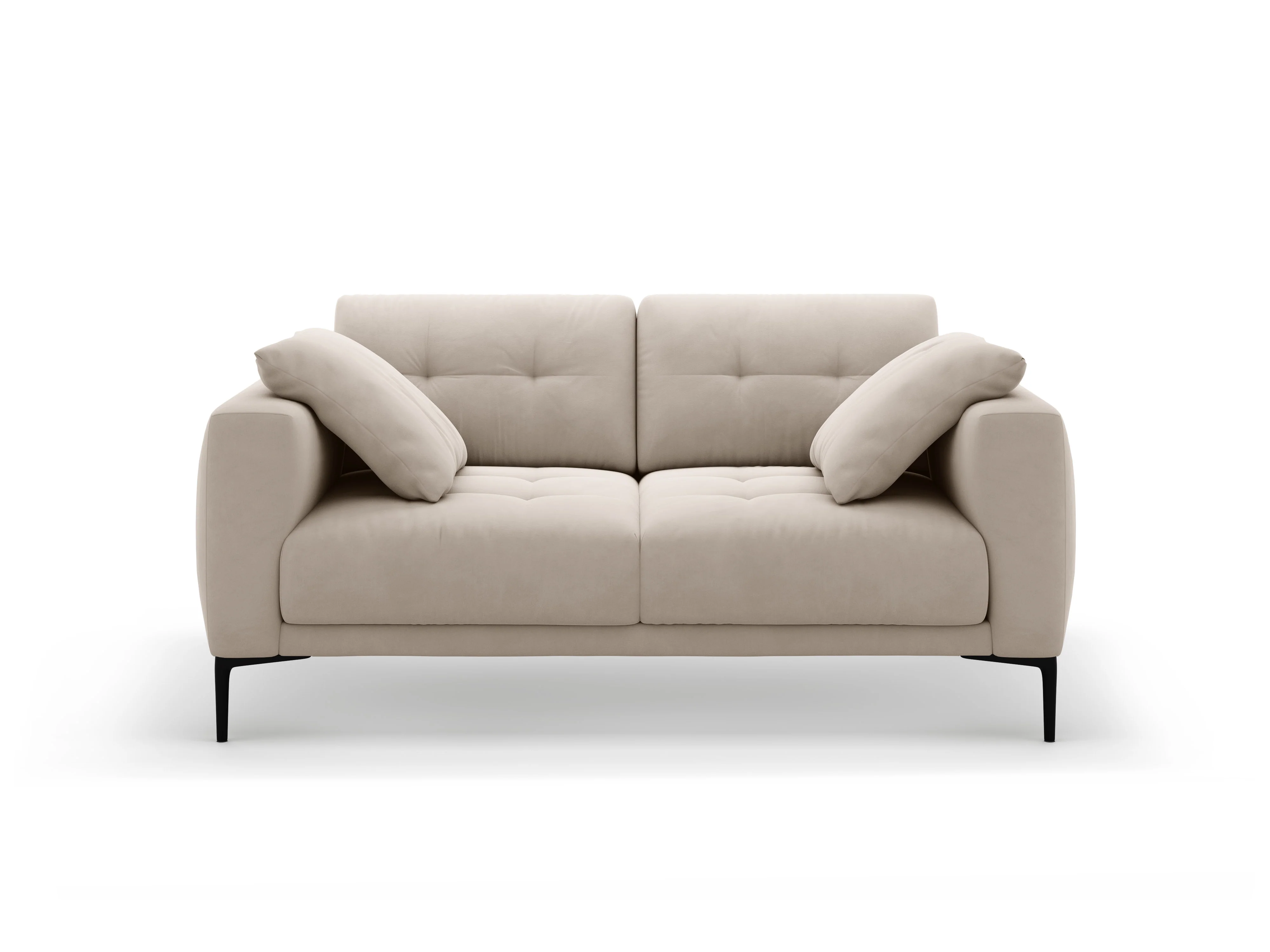 Sofa aksamitna 2-osobowa BEMY beżowy - Image 4