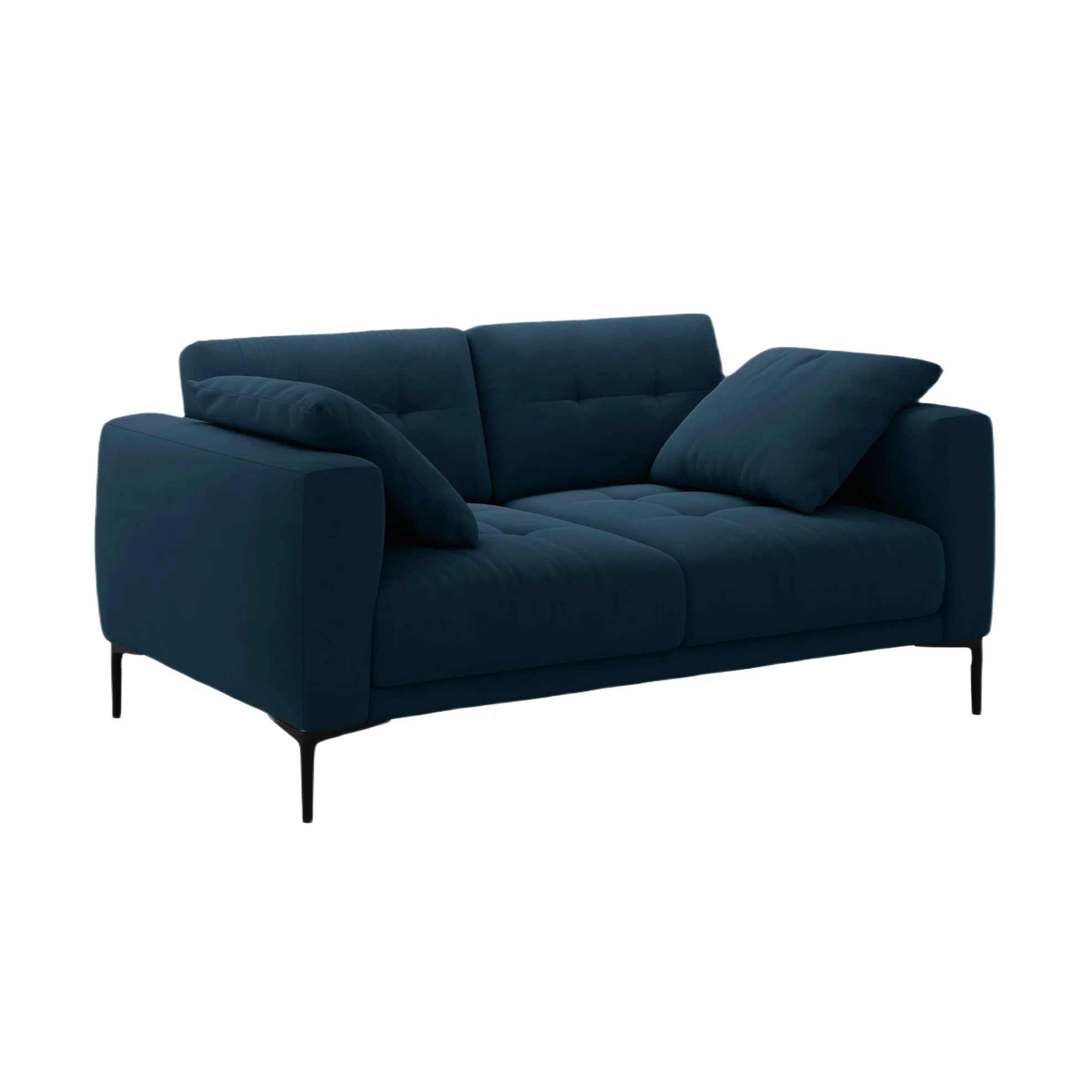 Sofa aksamitna 2-osobowa BEMY granat królewski