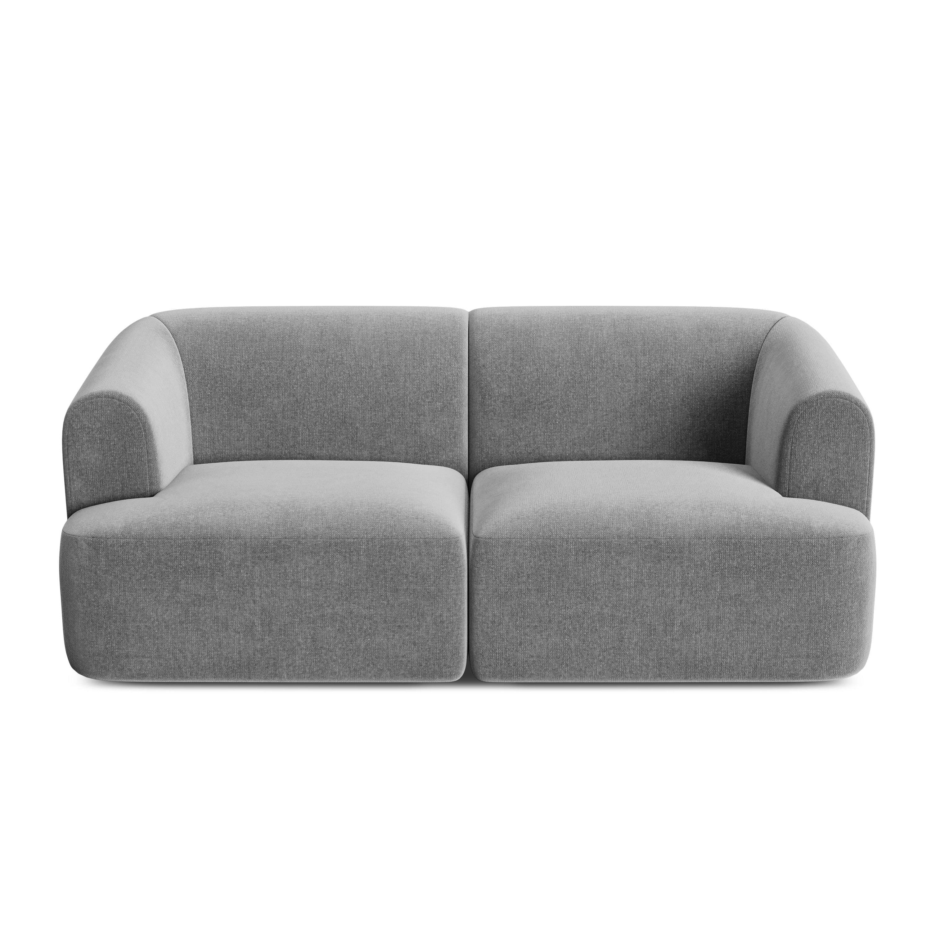 Sofa aksamitna 2-osobowa CAMPI szary - Image 4