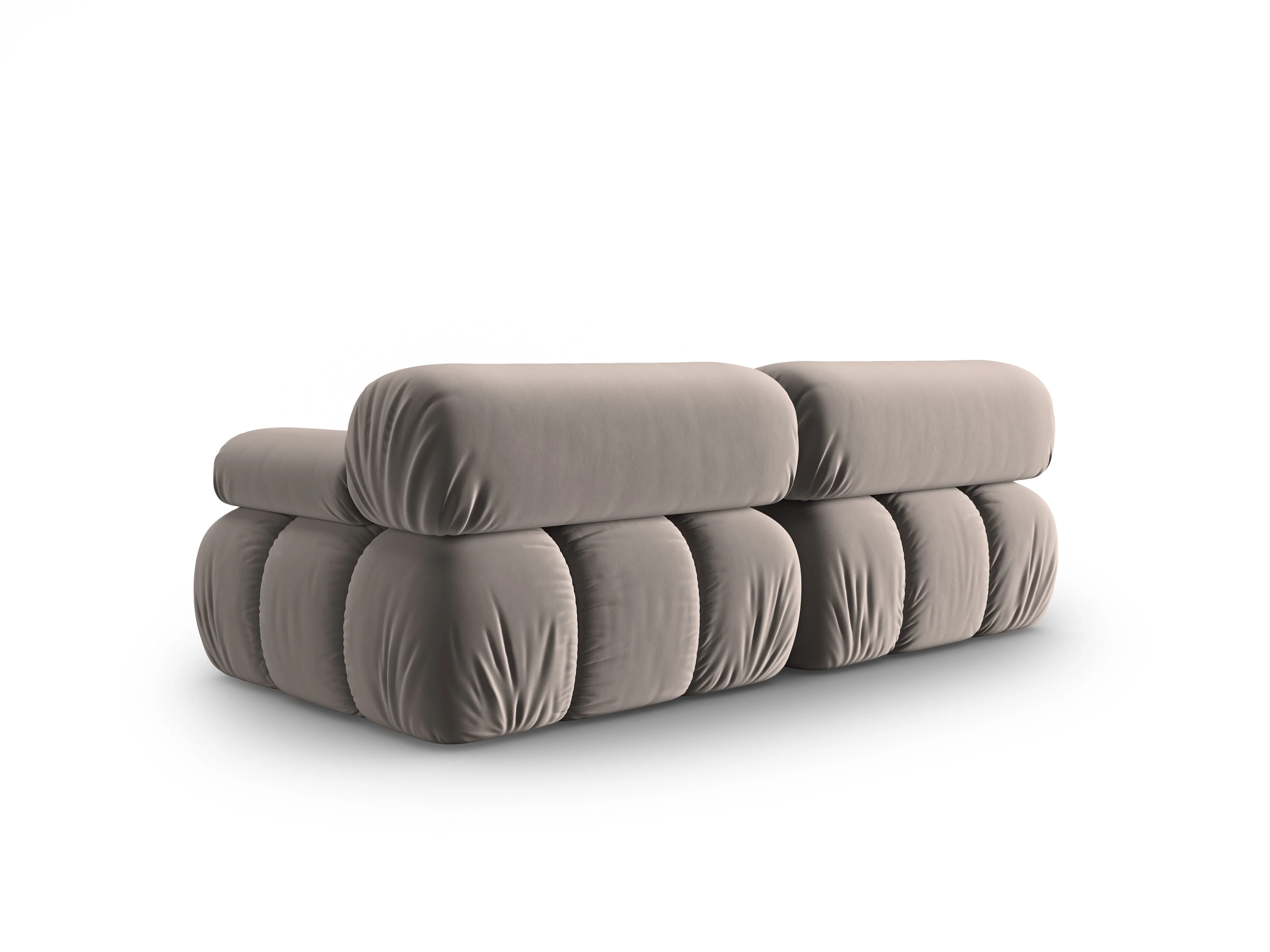 Sofa aksamitna 2-osobowa CORTINA cappuccino - Image 3