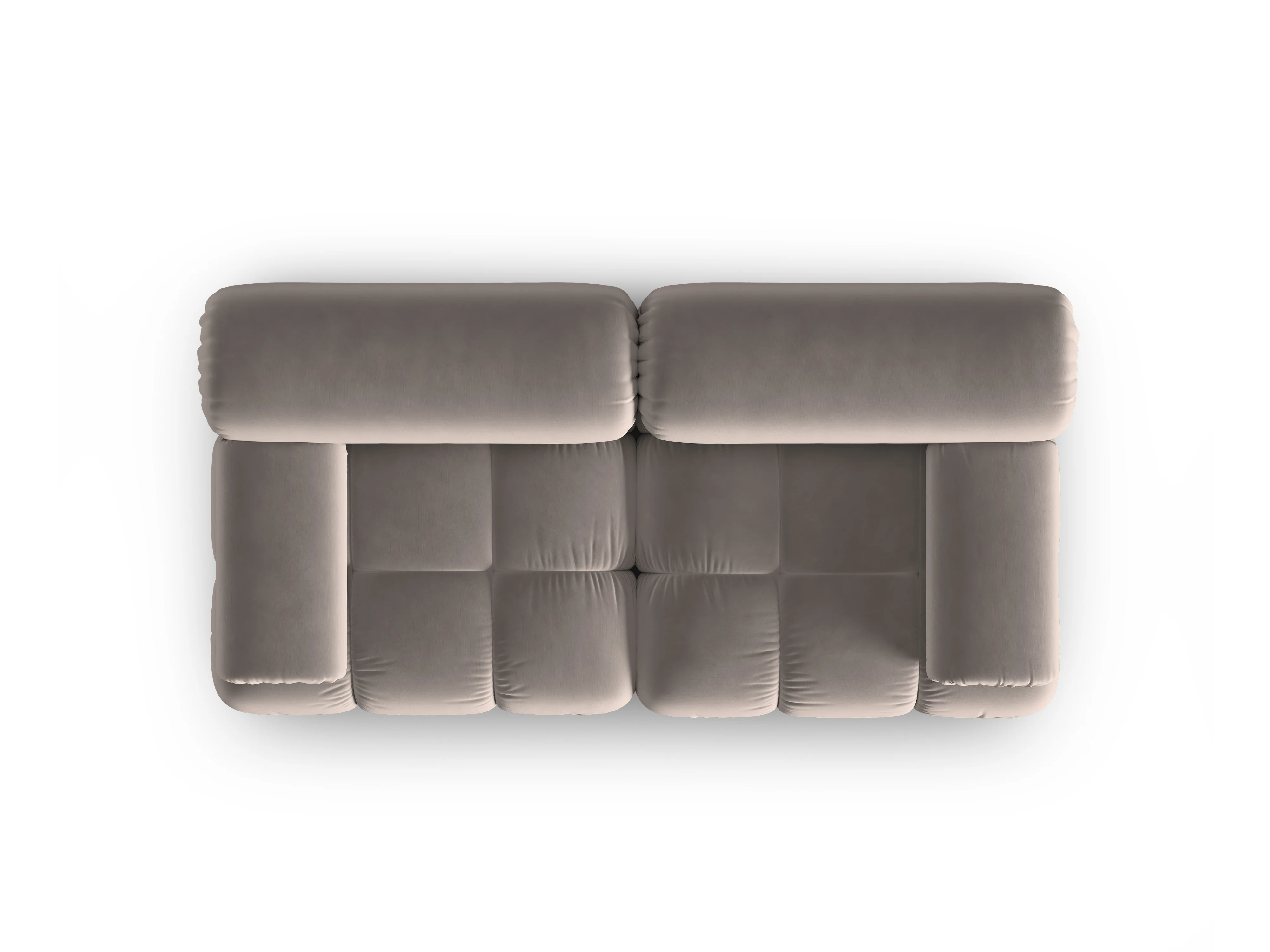 Sofa aksamitna 2-osobowa CORTINA cappuccino - Image 4