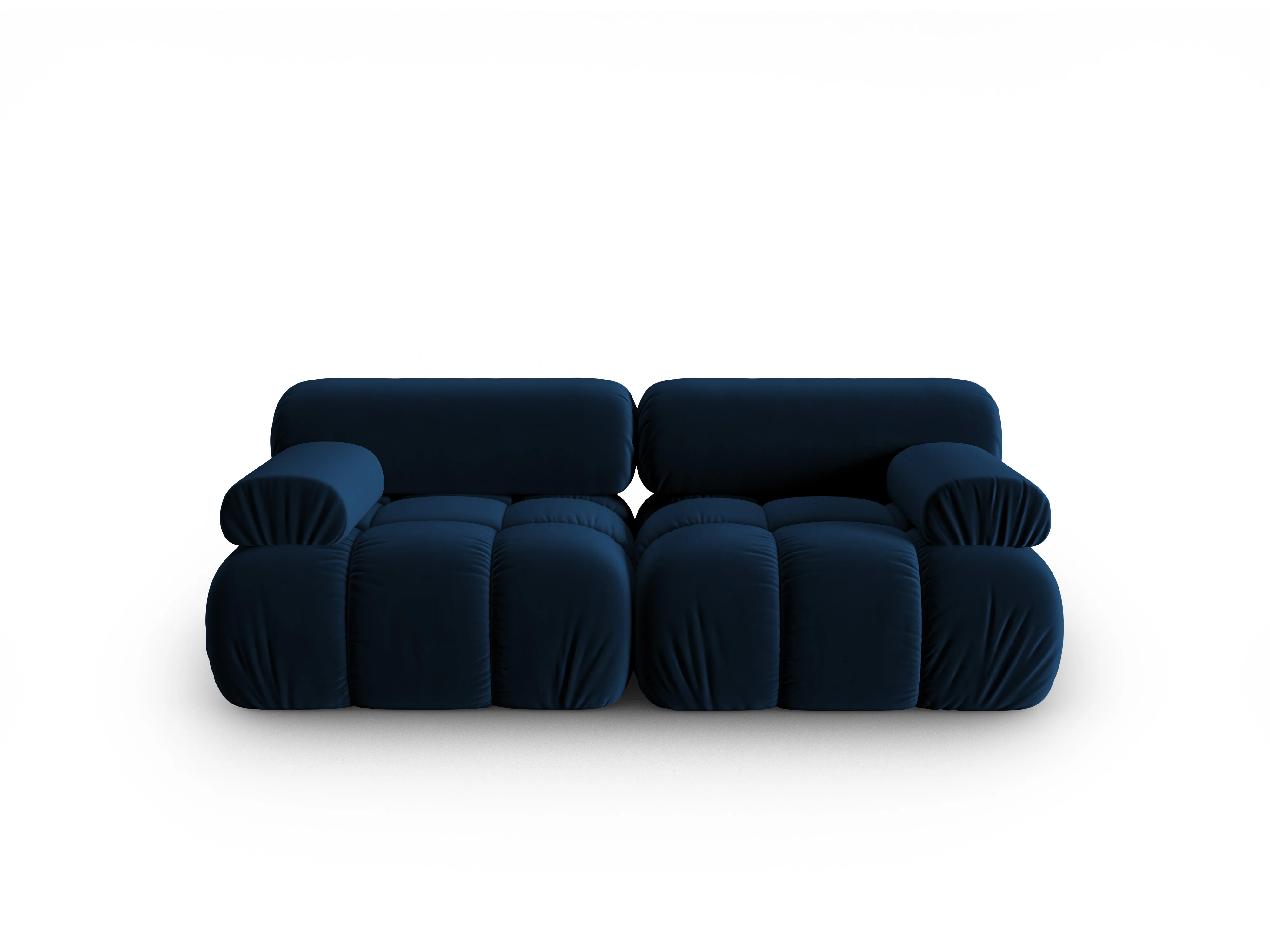 Sofa aksamitna 2-osobowa CORTINA królewski niebieski