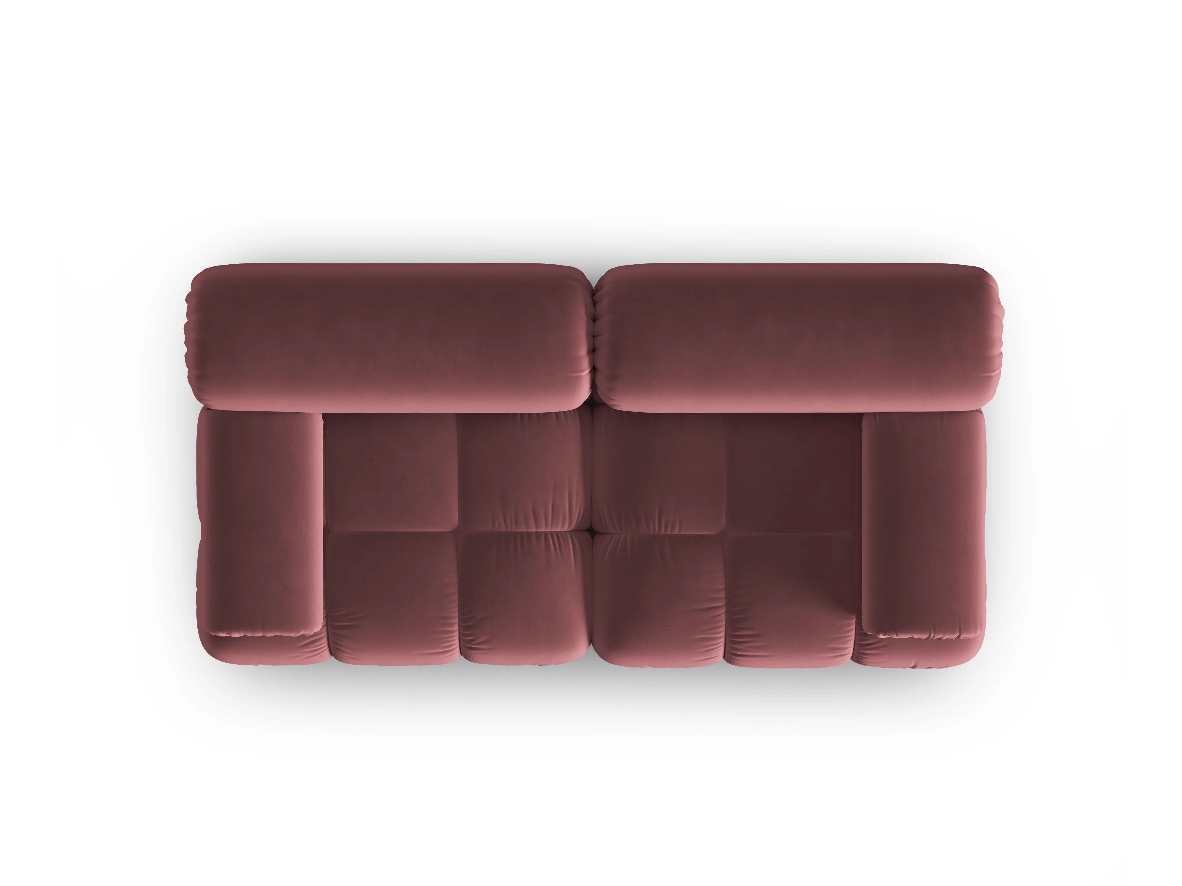 Sofa aksamitna 2-osobowa CORTINA różowy - Image 4