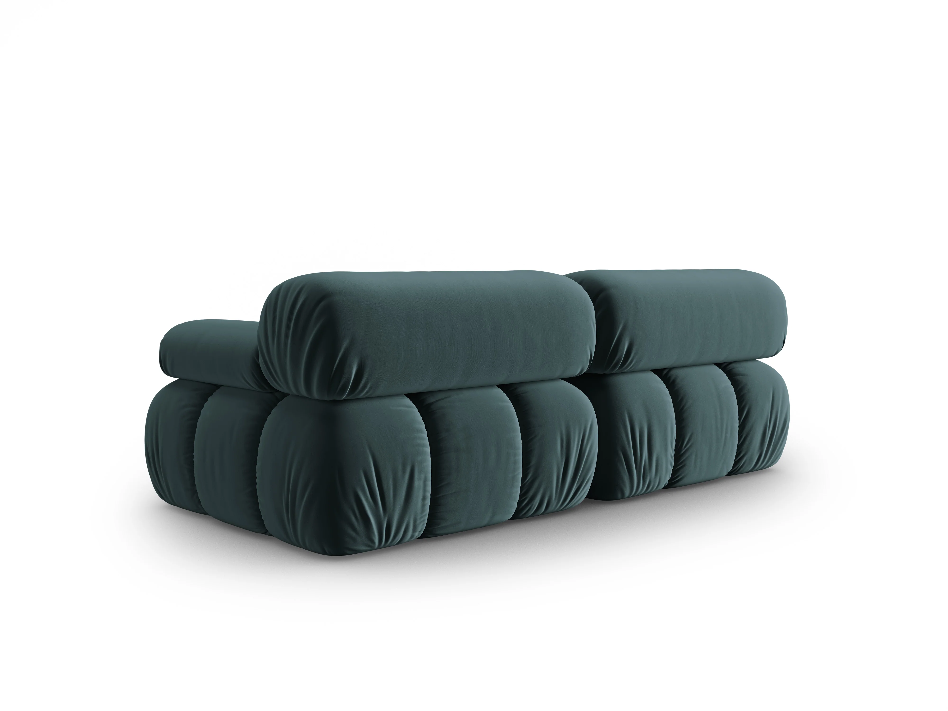 Sofa aksamitna 2-osobowa CORTINA turkusowy - Image 3