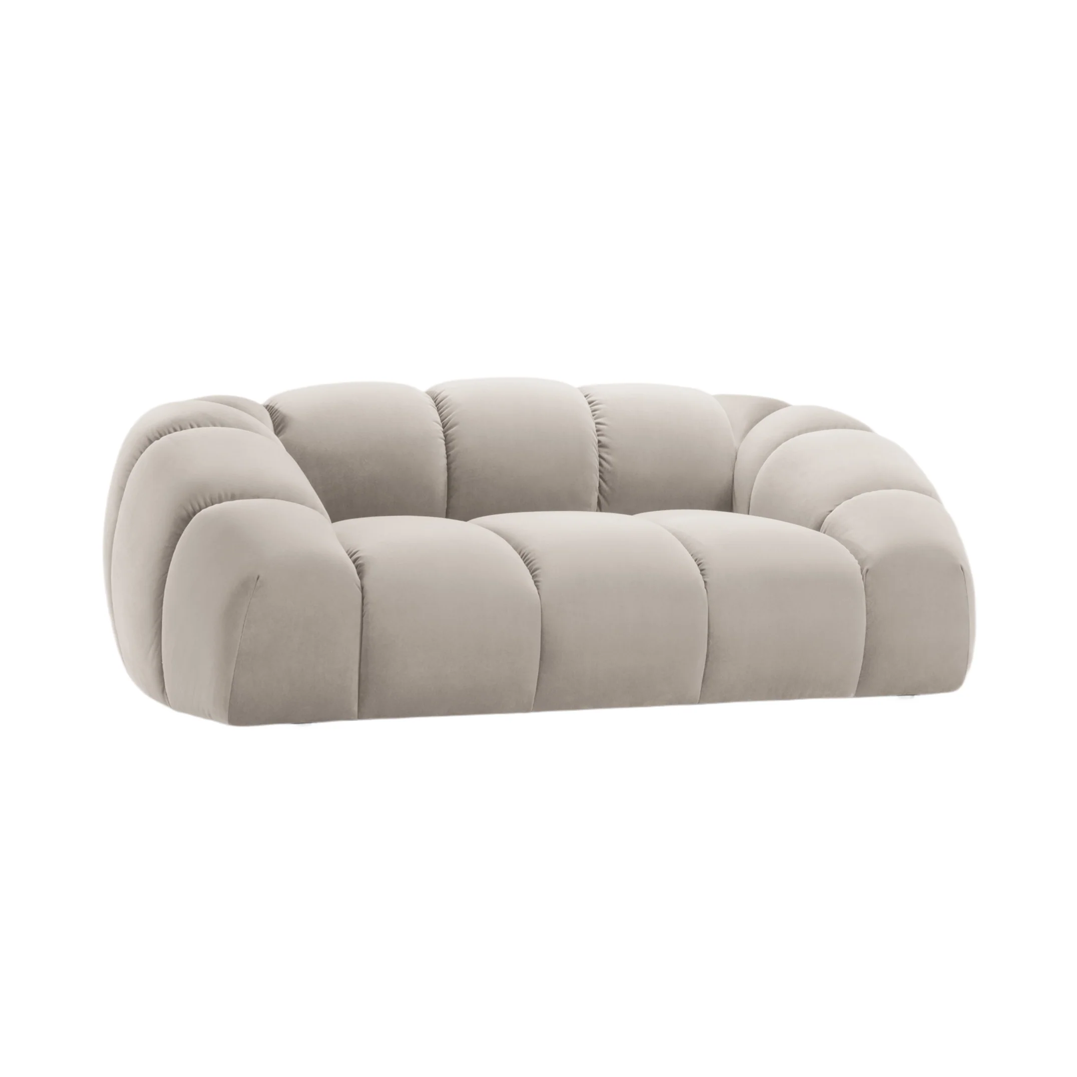 Sofa aksamitna 2-osobowa DIANA beżowy