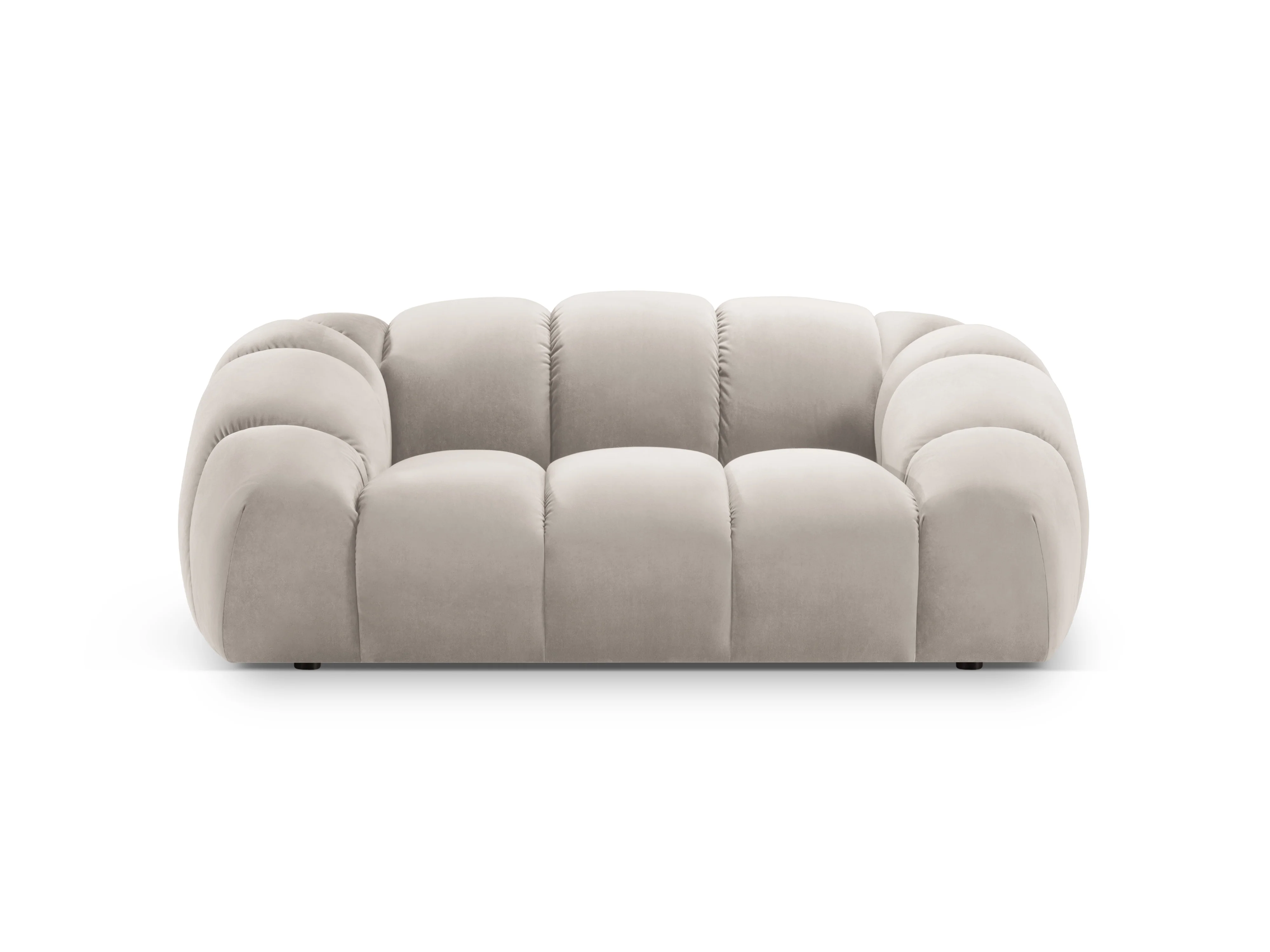 Sofa aksamitna 2-osobowa DIANA beżowy - Image 3