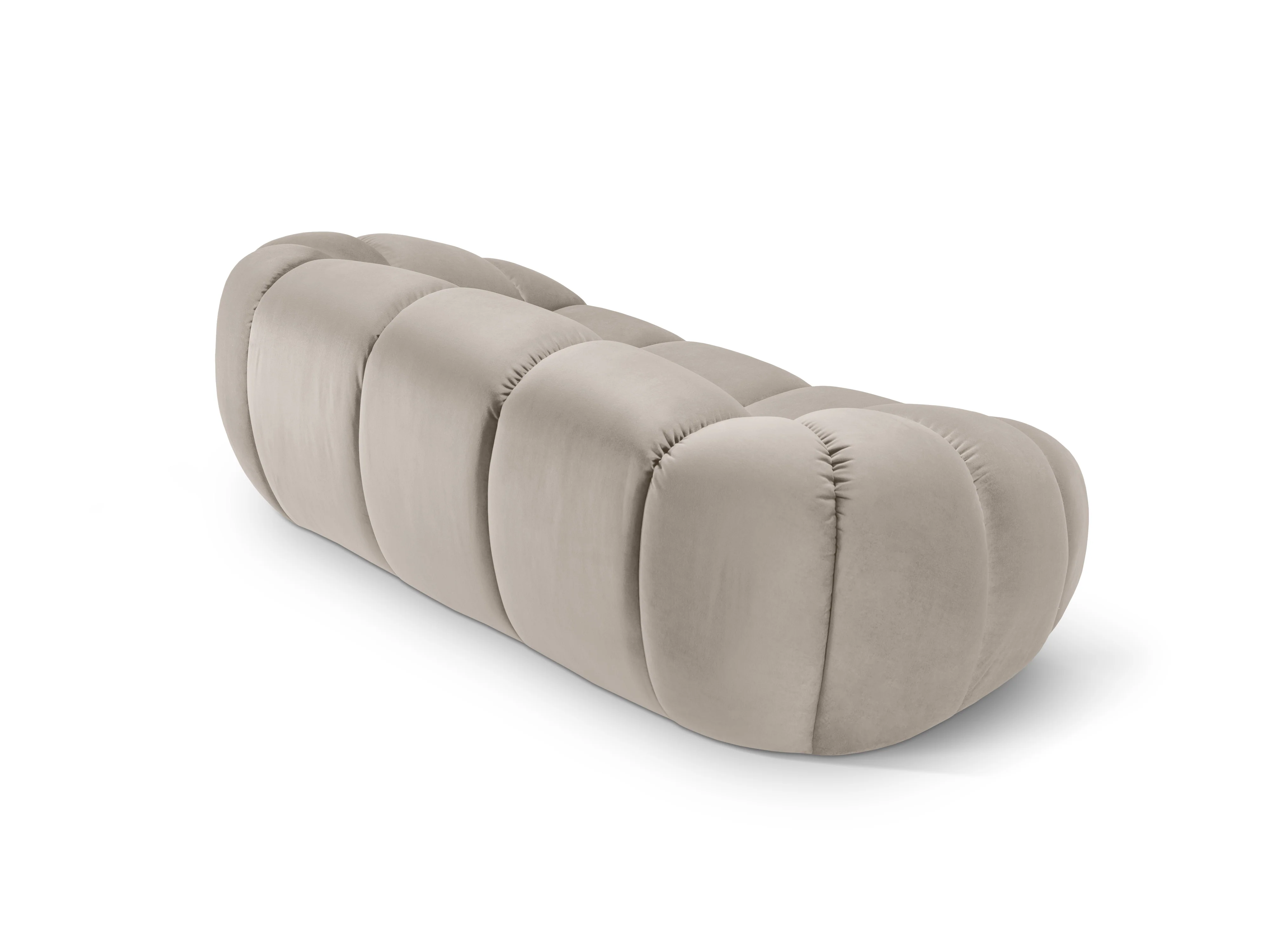 Sofa aksamitna 2-osobowa DIANA beżowy - Image 4