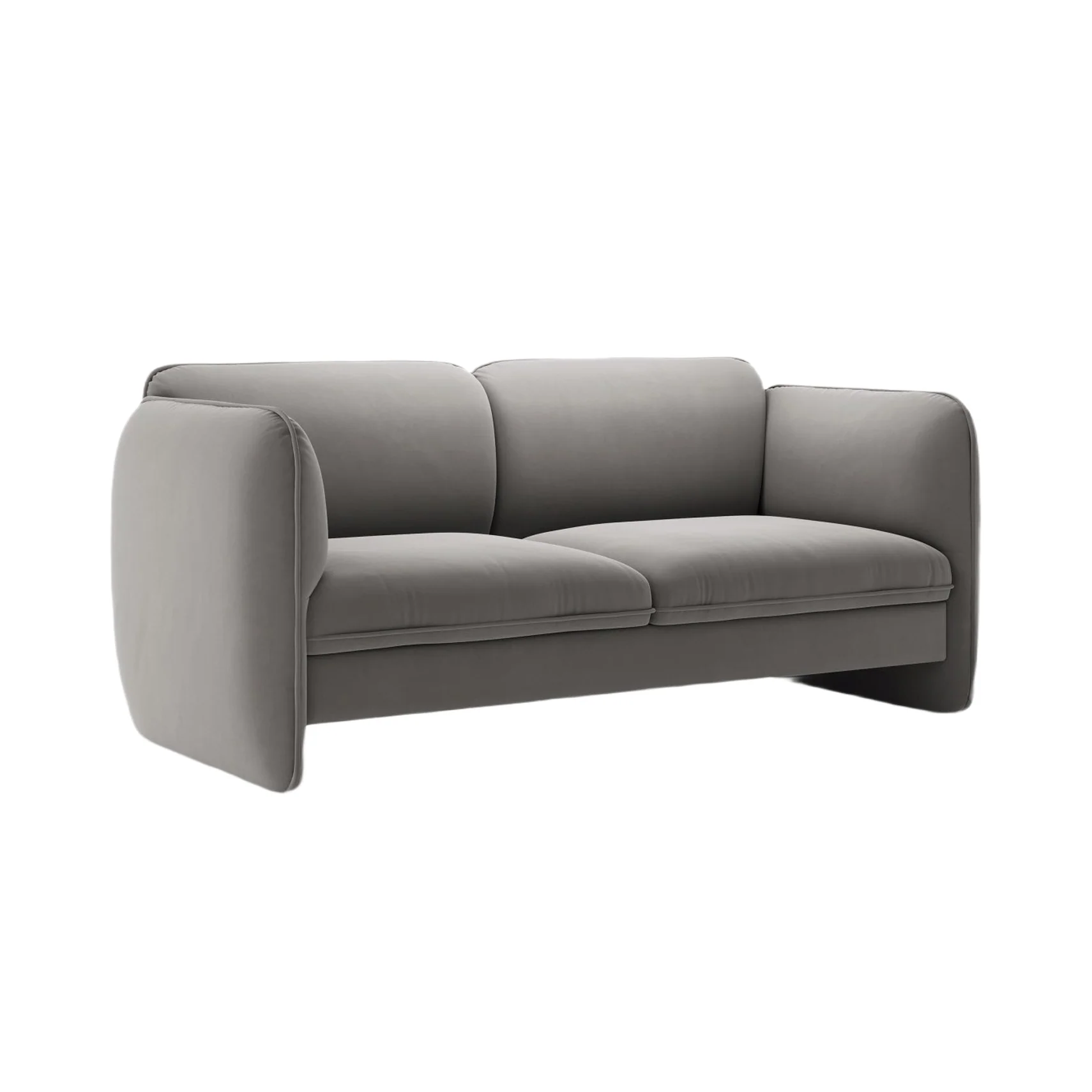 Sofa aksamitna 2-osobowa GEORGIA ciemnoszary