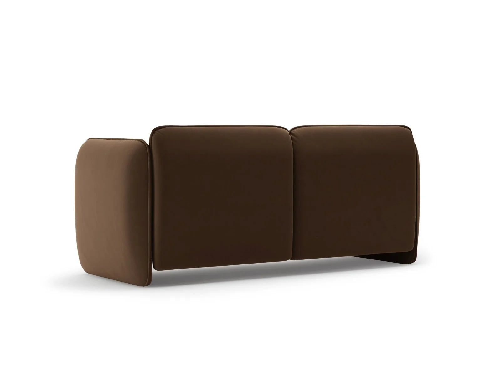 Sofa aksamitna 2-osobowa GEORGIA czekoladowy - Image 4