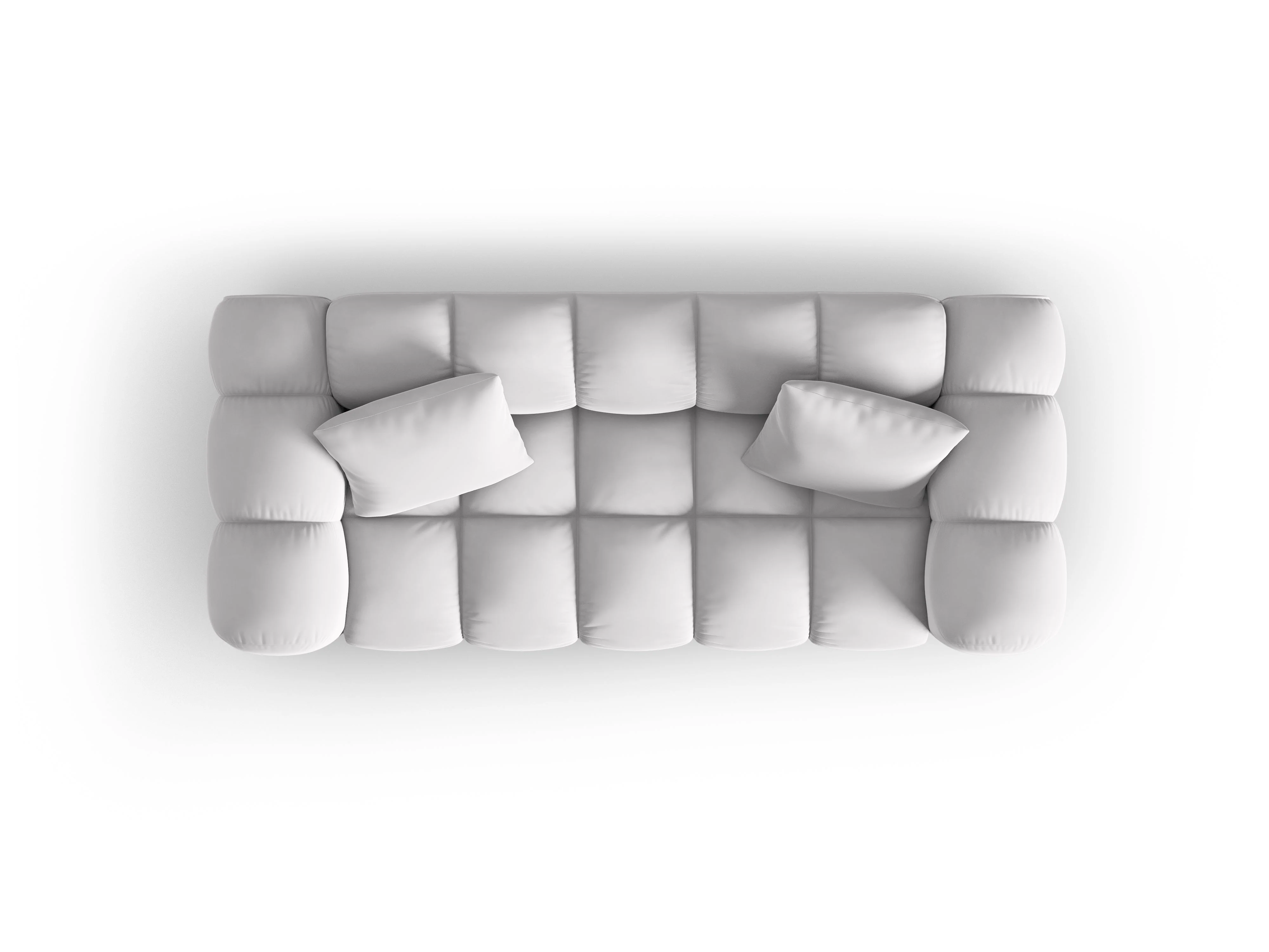Sofa aksamitna 2-osobowa HALLEY srebrny - Image 5